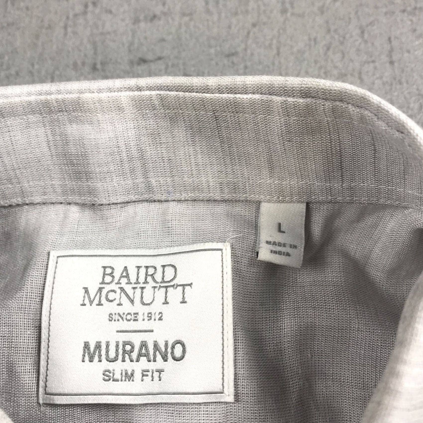 Murano Murano Shirt Mens L Gray Slim Button-Up Casual Size US L / EU 52-54 / 3 - 4 Thumbnail