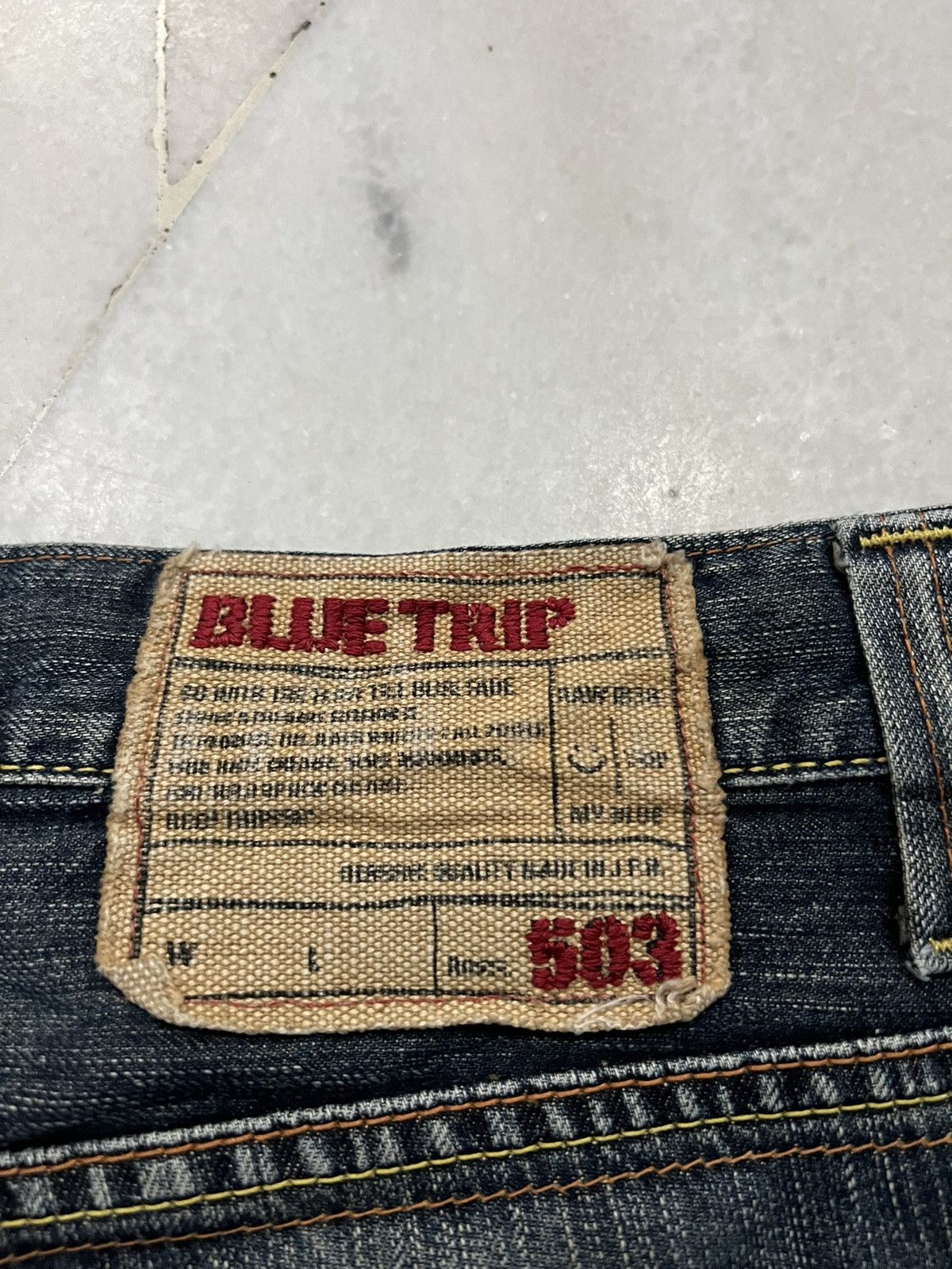 Edwin × If Six Was Nine × Le Grande Bleu (L.G.B.) 💥FLARE💥VINTAGE EDWIN 503 BLUE TRIP FLARE JEANS RARE Size US 32 / EU 48 - 16 Thumbnail