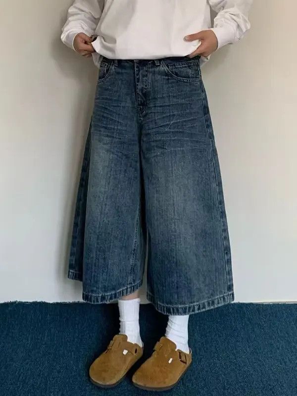 Japanese Brand VIBE Blue street washed vintage denim shorts y2k Size US 32 / EU 48 - 1 Thumbnail
