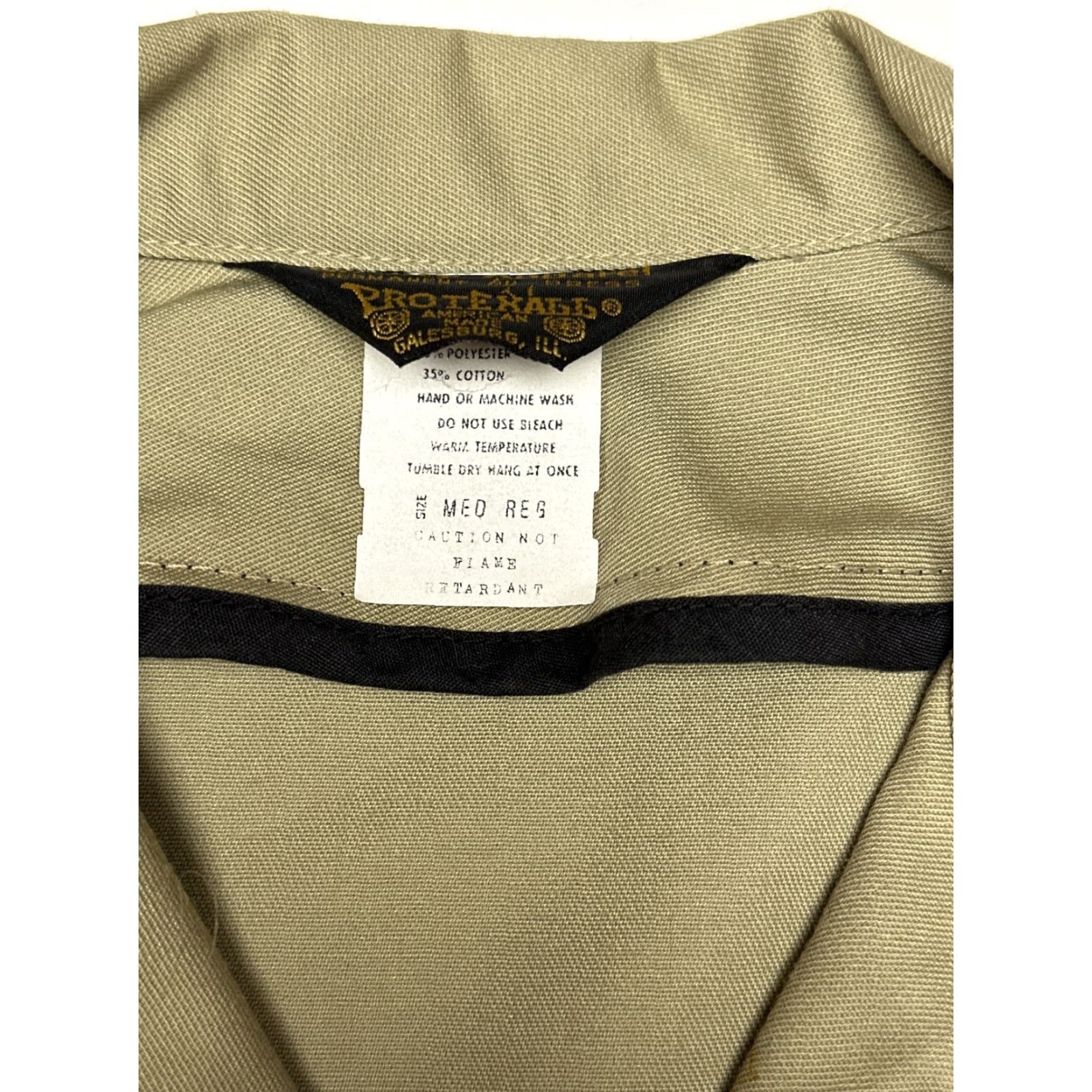 Vintage VTG Protexall Quality Apparel Mens Jacket Windbreaker Tan 70s M In Usa Theme Size US M / EU 48-50 / 2 - 3 Thumbnail