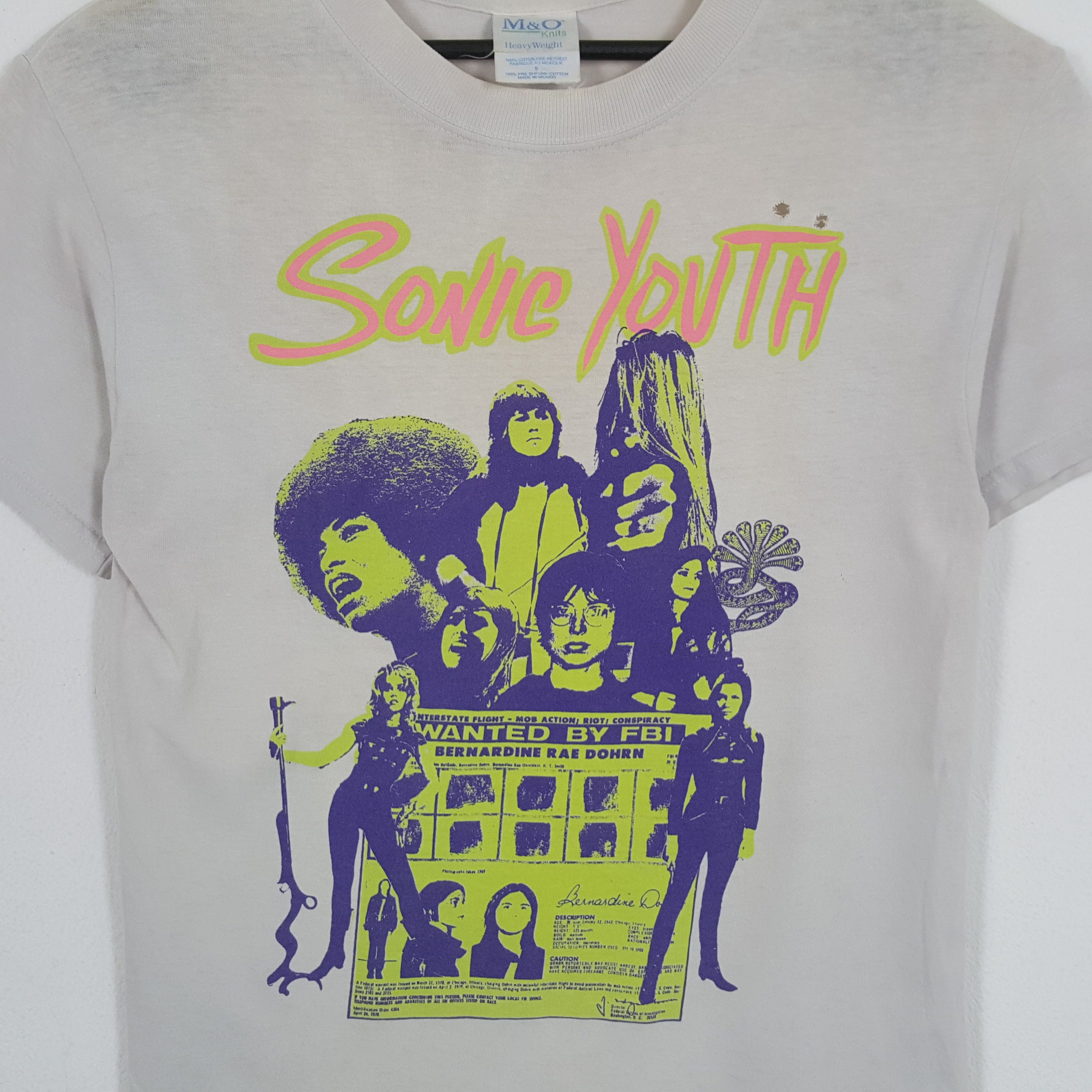 Band Tees × Vintage SONIC YOUTH Rock Band Music Rare Design Vintage Tshirt Size US S / EU 44-46 / 1 - 2 Thumbnail