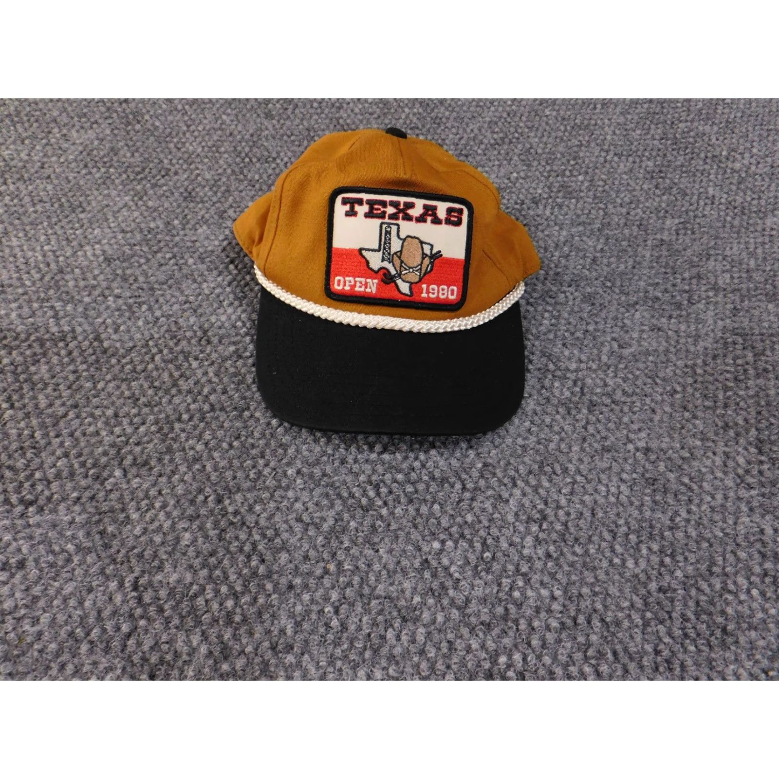 American Needle American Needle Baseball Hat Mens Adjustable Brown Black Texas Open 1980 Patch V Size ONE SIZE - 2 Thumbnail