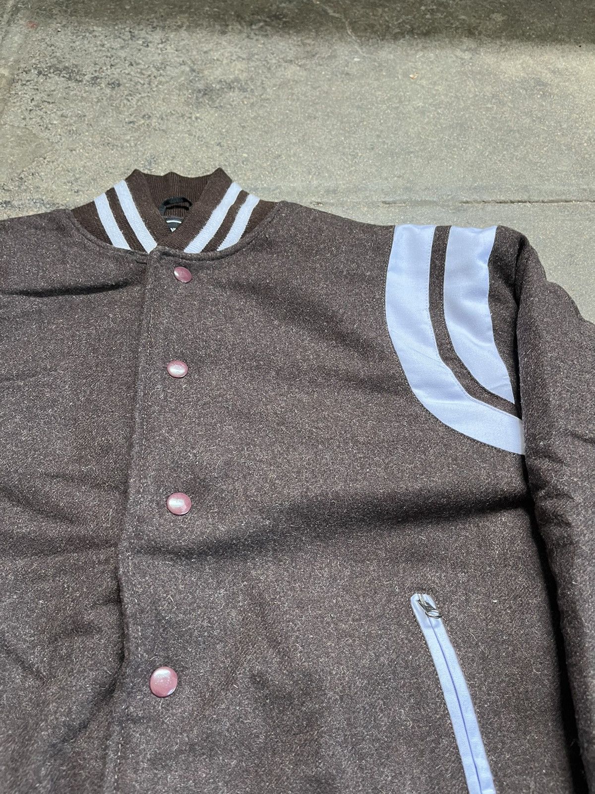 Vintage Vintage Wool Bomber Jacket Size US L / EU 52-54 / 3 - 3 Thumbnail