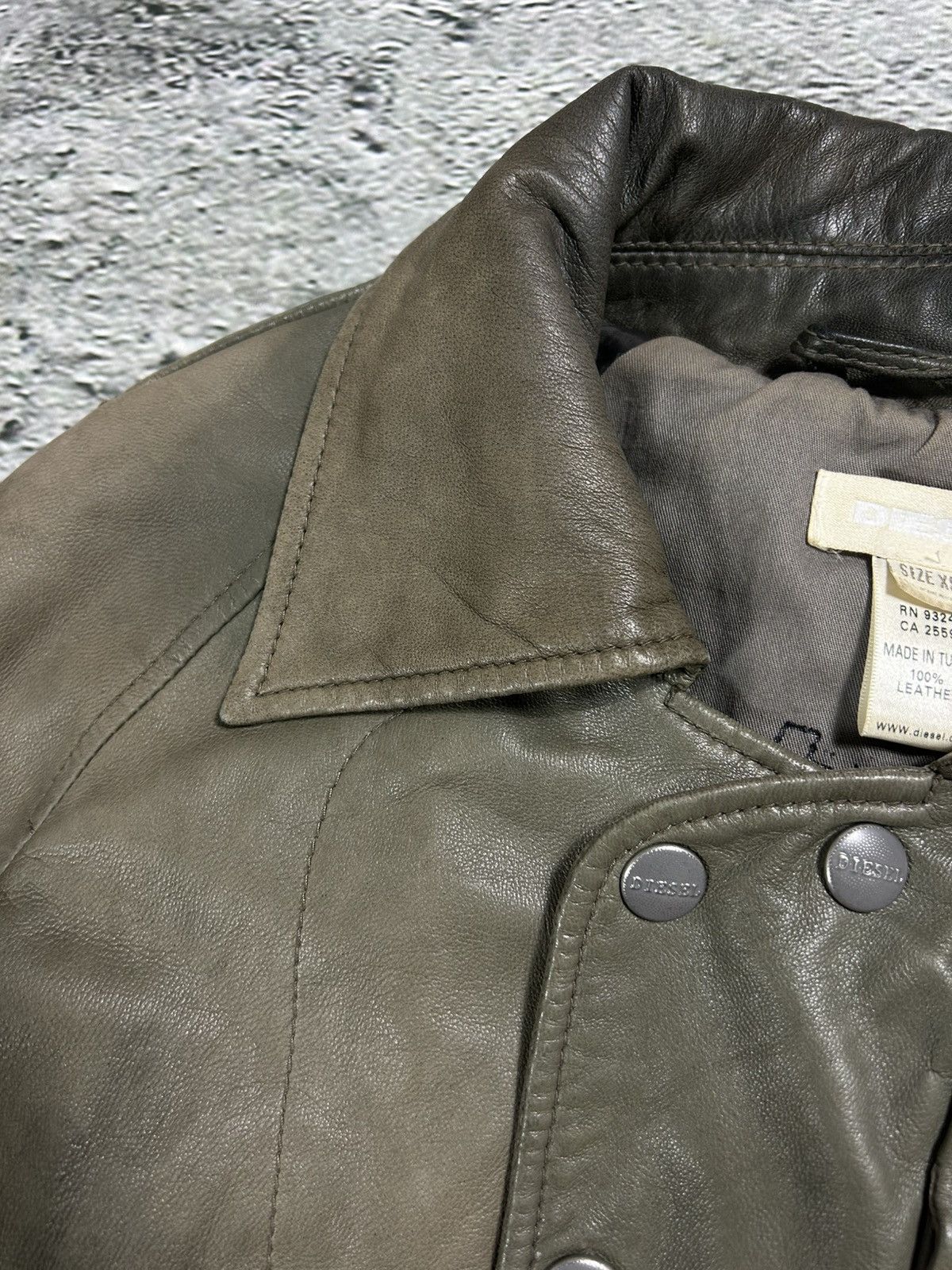 Diesel Diesel leather jacket brown vintage avant garde Size XS / US 0-2 / IT 36-38 - 3 Thumbnail