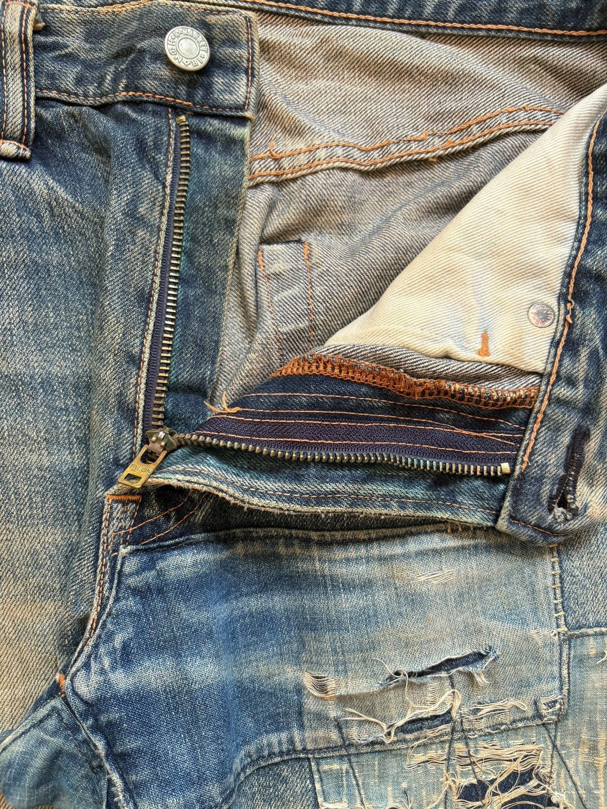 Blue Blue Japan Japanese Hr Market X Blue Blue Japan Mud Wash Loose Jeans Size US 30 / EU 46 - 9 Thumbnail