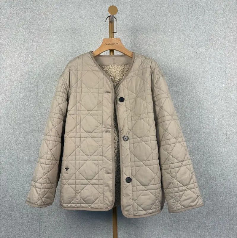 Dior Dior Beige Quilted Women's Jacket Size S 0089 Size S / US 4 / IT 40 - 1 Thumbnail