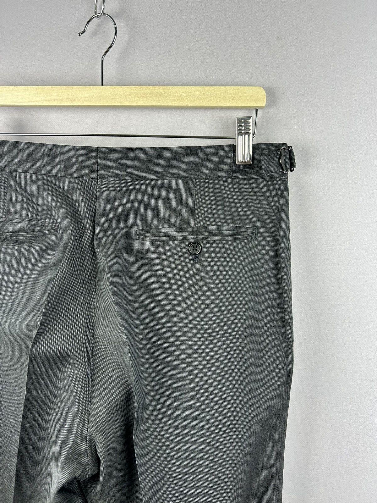 Designer × Ede & Ravenscroft Ede and Ravenscroft Flat Front Grey Pants 100% Wool W31 L32 Size US 31 - 6 Thumbnail