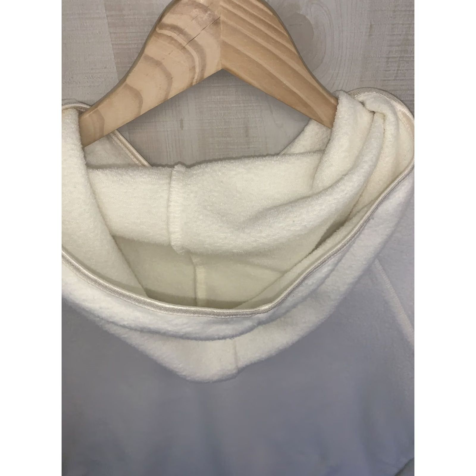 Gap Gap Body Women's Hoodie M Ivory Fleece Drawstring Pullover, 100% Cotton/Polyester, Ribbon -256 Size M / US 6-8 / IT 42-44 - 4 Thumbnail