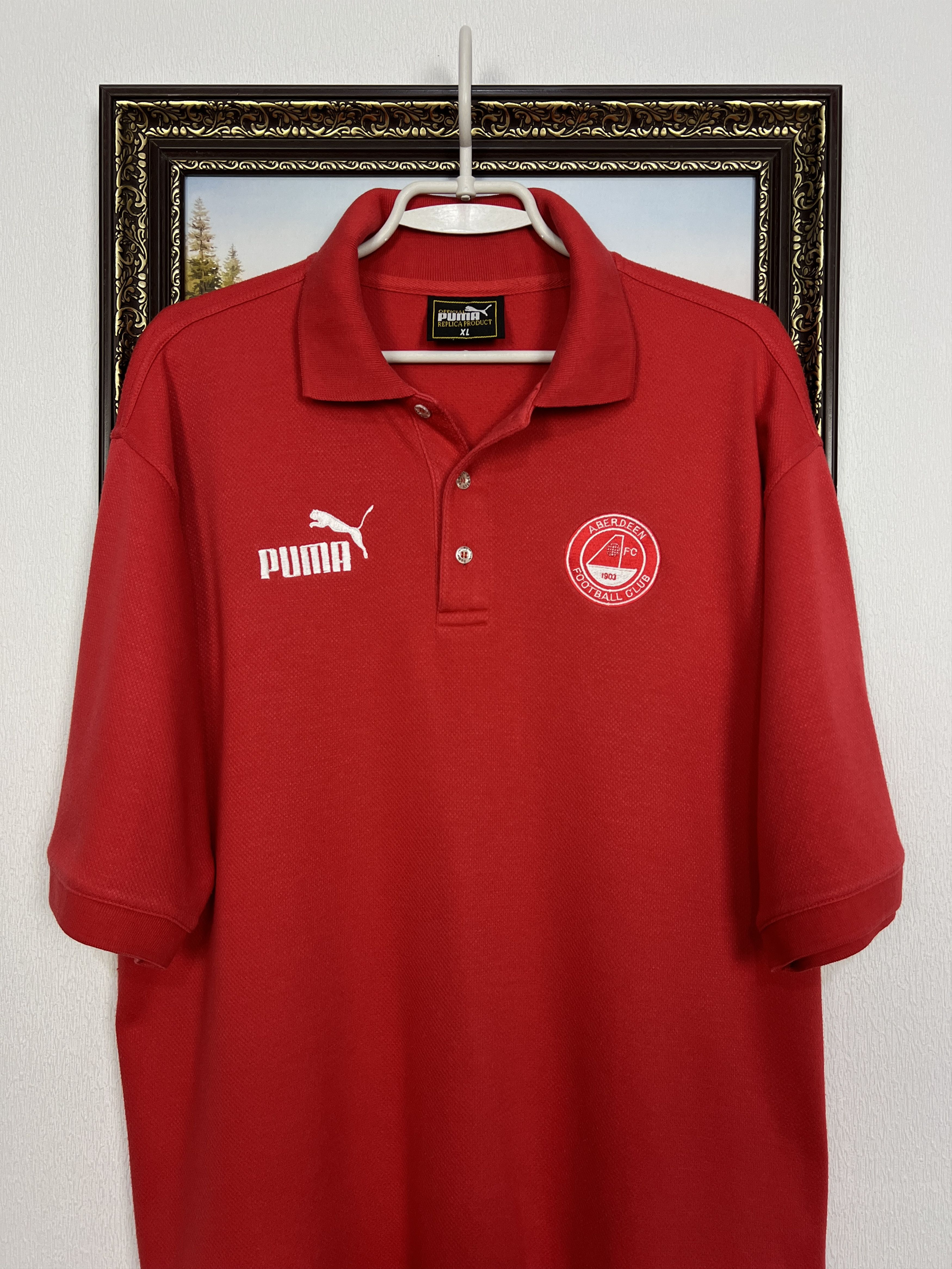 Puma Vintage Aberdeen Football Train Polo Shirt Soccer Jersey Size US XL / EU 56 / 4 - 2 Thumbnail