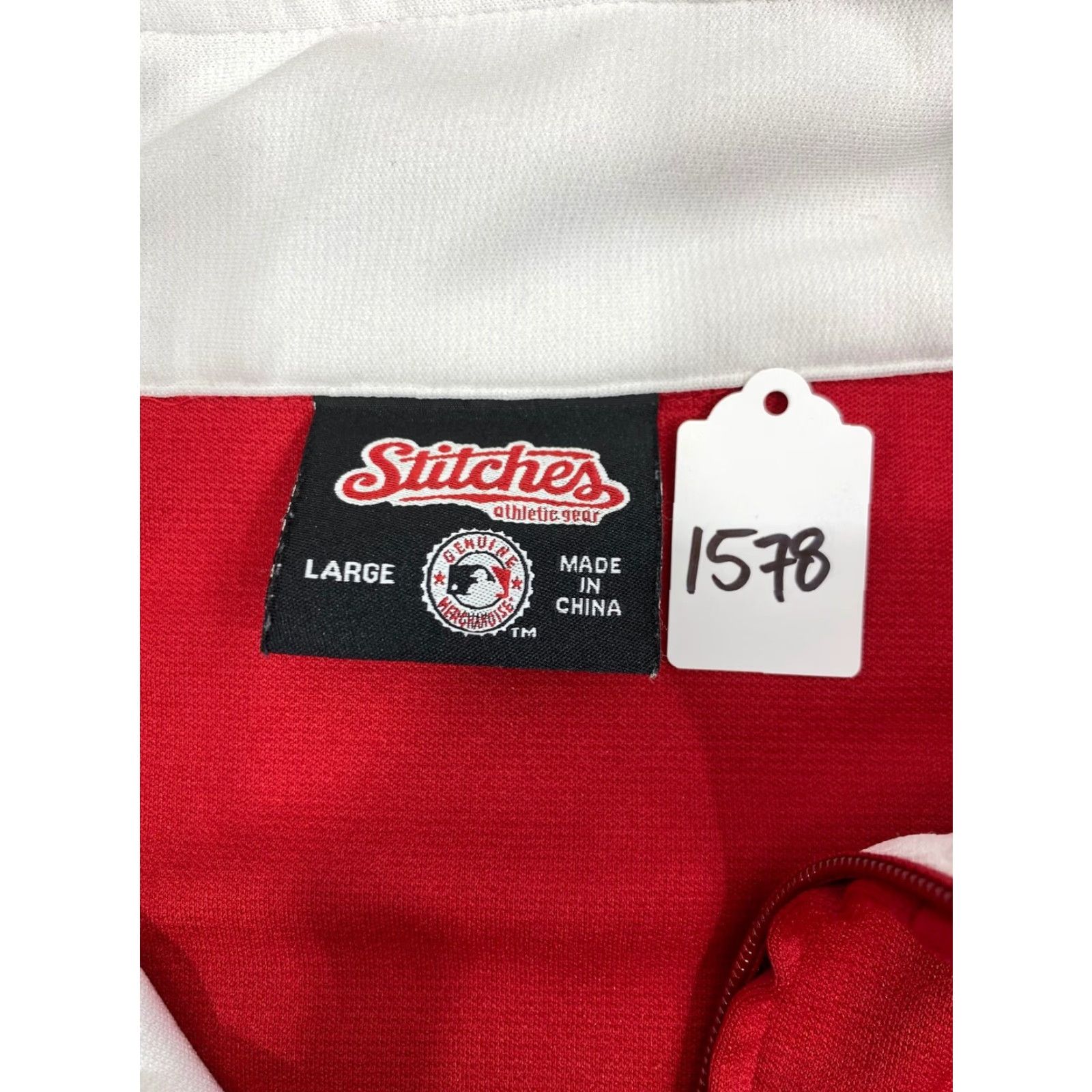 Vintage Stitches Mens Red & White Phillies Jacket L MLB Baseball Distress Full Zip Size L Woman? Size US L / EU 52-54 / 3 - 3 Thumbnail