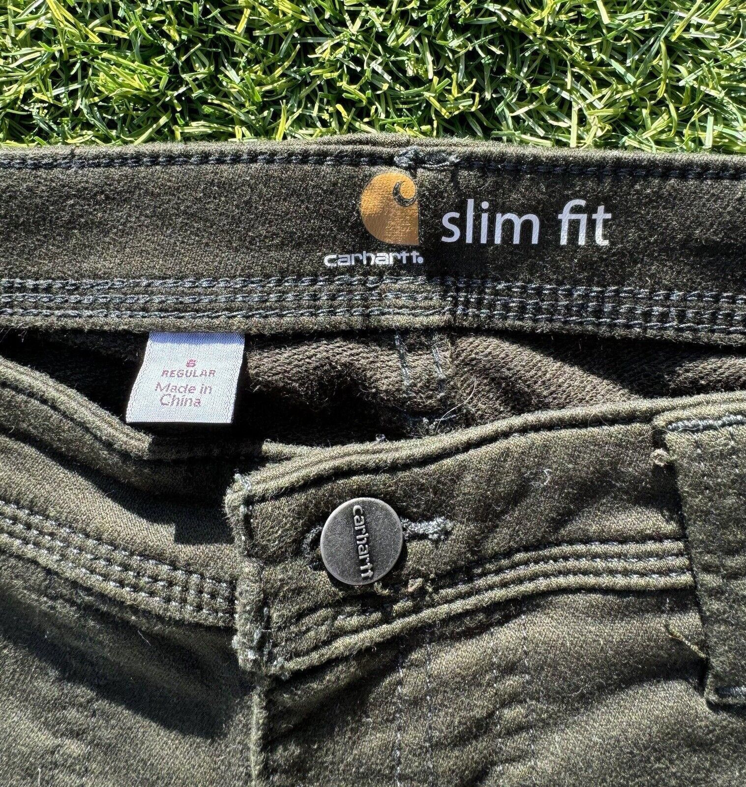 Carhartt Carhartt Dungaree Olive Green Earth Tone Cargo Womens Sz 6 Size 28" / US 6 / IT 42 - 5 Thumbnail