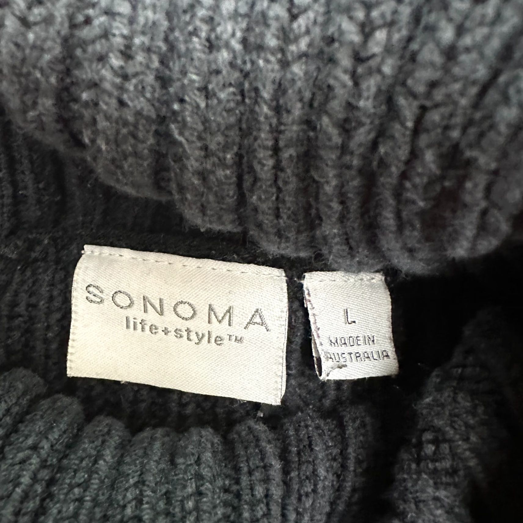 Vintage Sonoma Womens Sweater Large Black Knit Turtleneck Pullover Acrylic Cotton Classic Designer Size L / US 10 / IT 46 - 5 Thumbnail