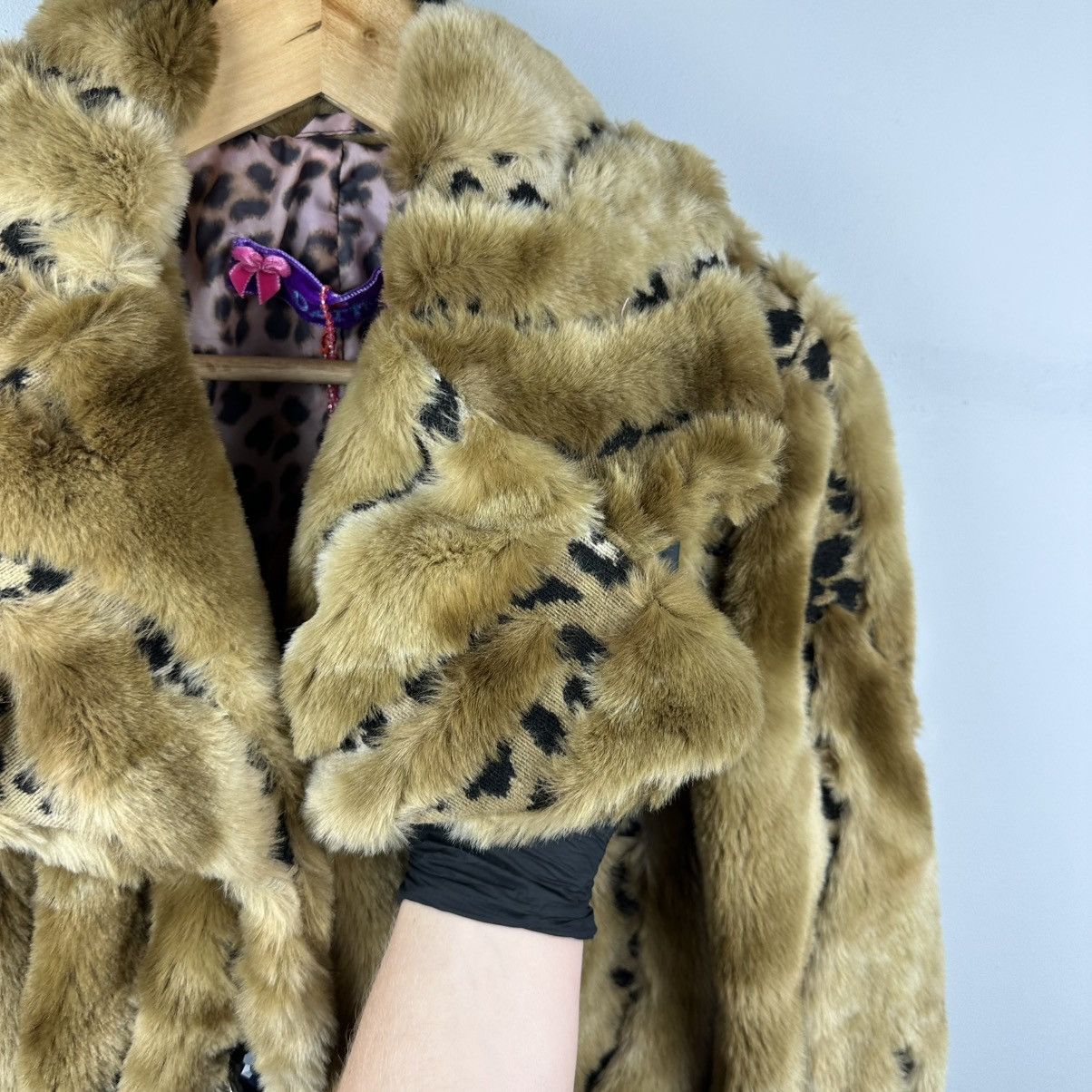 Vintage Vintage Bimbo Girl Y2K Glamour Leopard Fur Coat Size M / US 6-8 / IT 42-44 - 5 Thumbnail