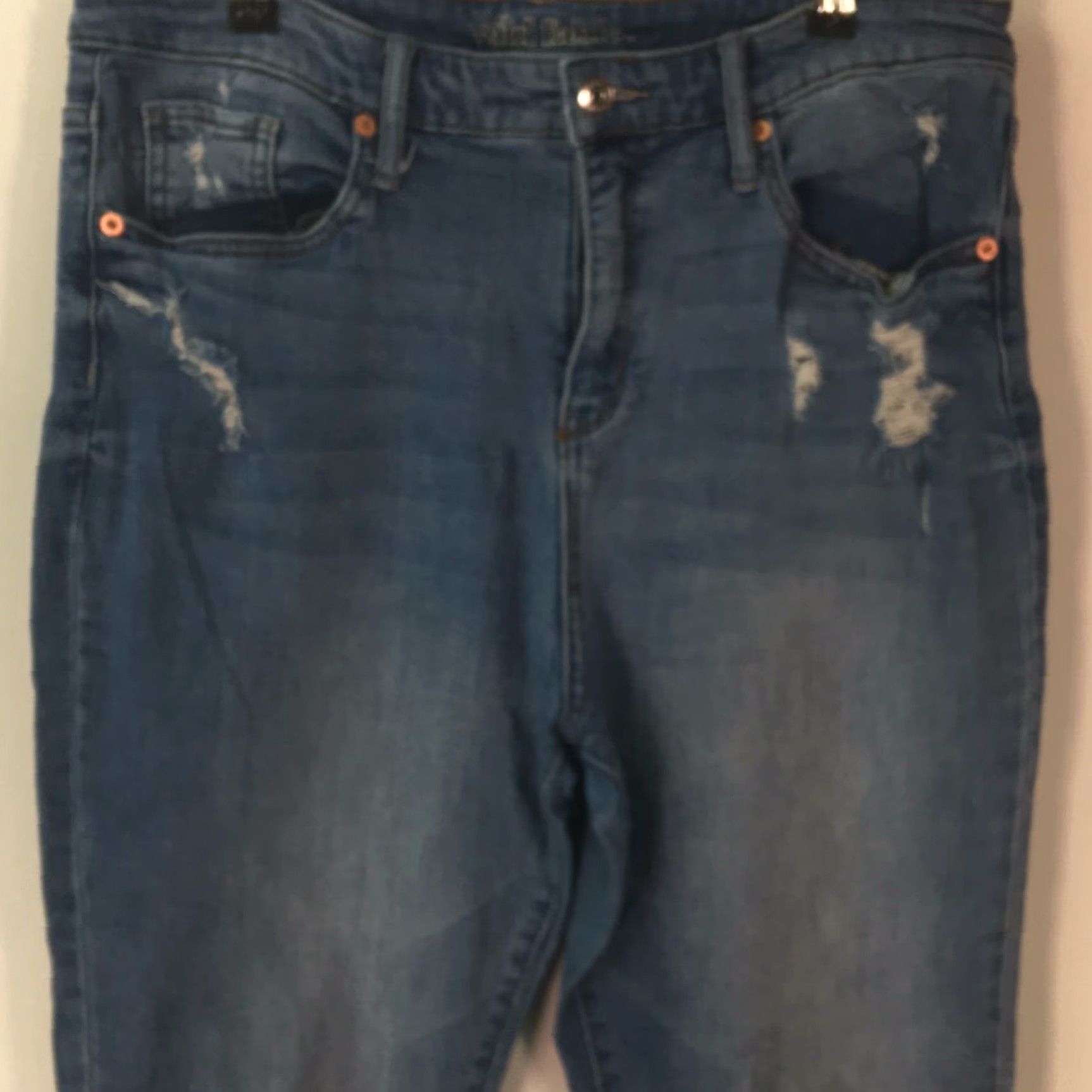 Vintage Wild Fable Jeans Women Size 12 Denim Skinny High Rise 34W x 28L Blue 5-Pocket Stretch Womens Size 34" / US 12 / IT 48 - 2 Thumbnail