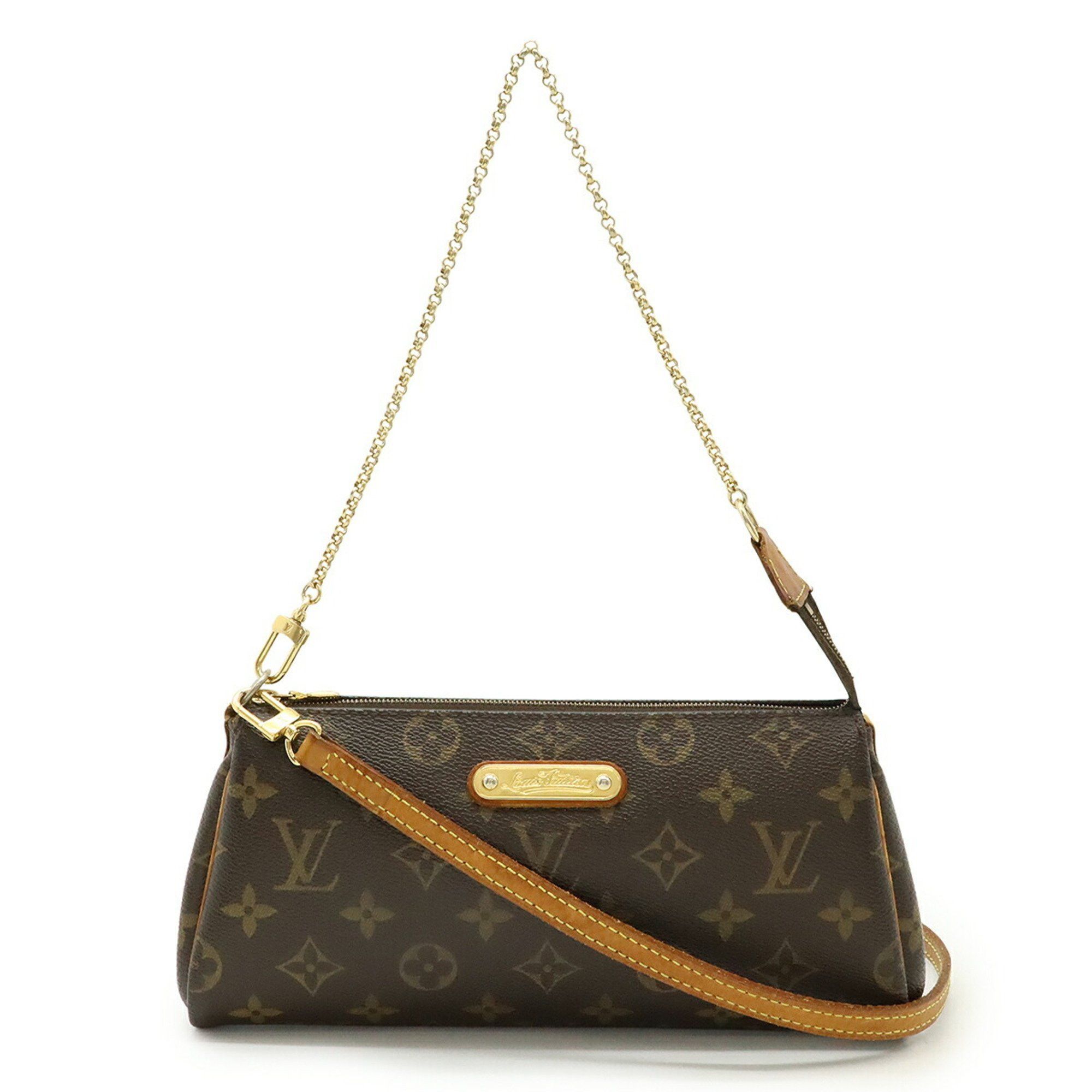 Louis Vuitton Monogram Eva Pouch Bag Shoulder Handbag M95567 in Black, Women's