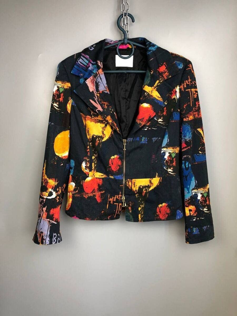 Iceberg Iceberg Women’s Printed Blazer Jacket Size L / 46 Size L / US 10 / IT 46 - 1 Thumbnail