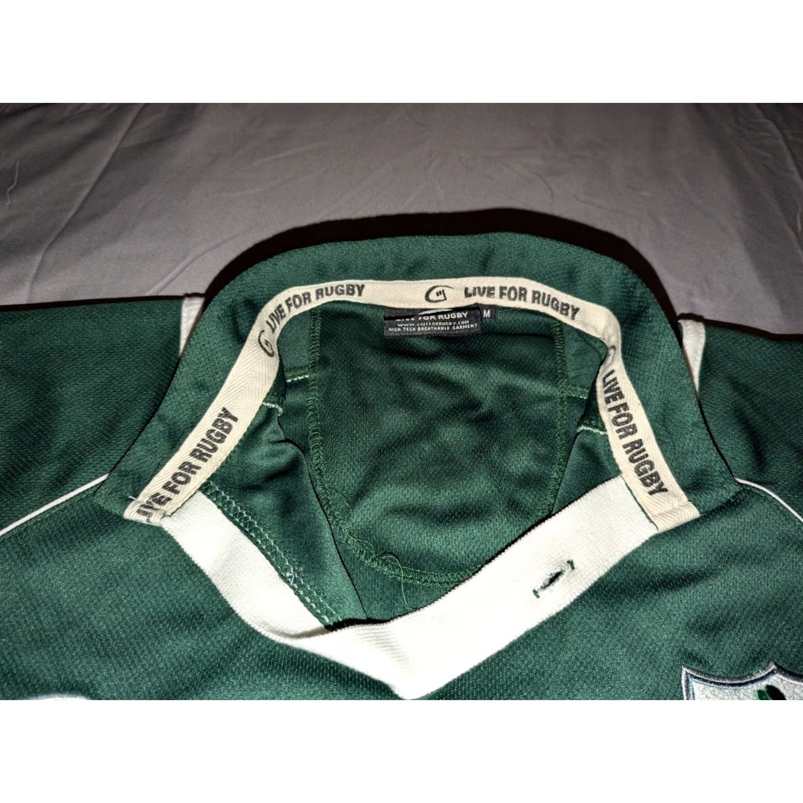 Vintage Live For Rugby Malham Ireland Shirt Men's M Green 100% Breathable Polyester Short Sleeve Crew Neck Size US M / EU 48-50 / 2 - 3 Thumbnail