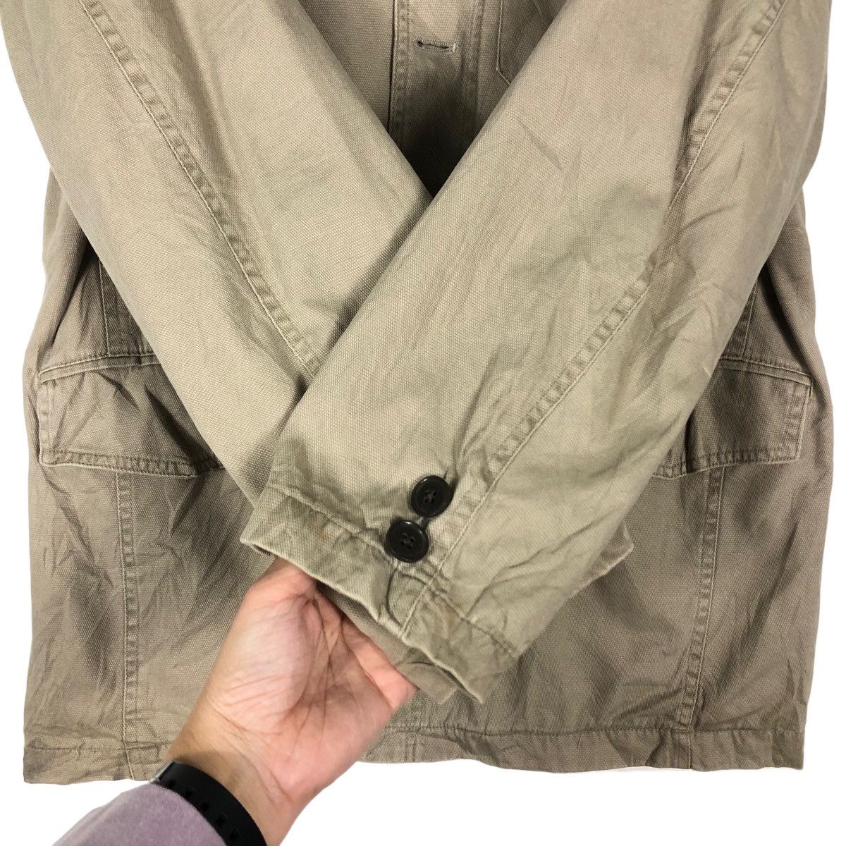Japanese Brand 🔥90’s Vintage Chore Work Jacket British Khaki Japan Made Size US M / EU 48-50 / 2 - 12 Thumbnail