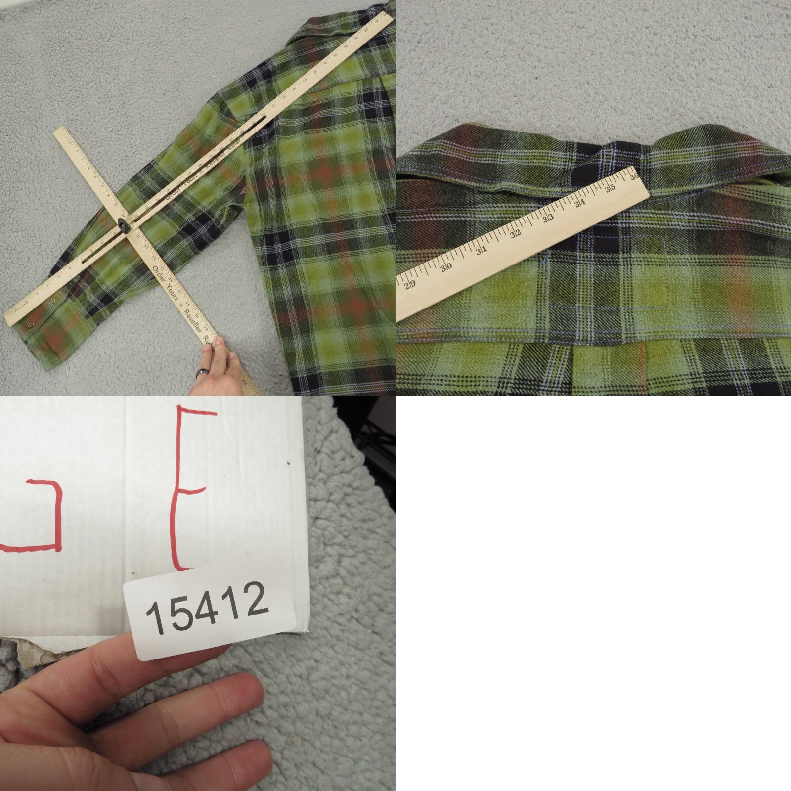 Vintage We The Free Top Womens Large Olive Plaid Oversized Cargo Snap Shacket Cozy Camp Size L / US 10 / IT 46 - 9 Thumbnail
