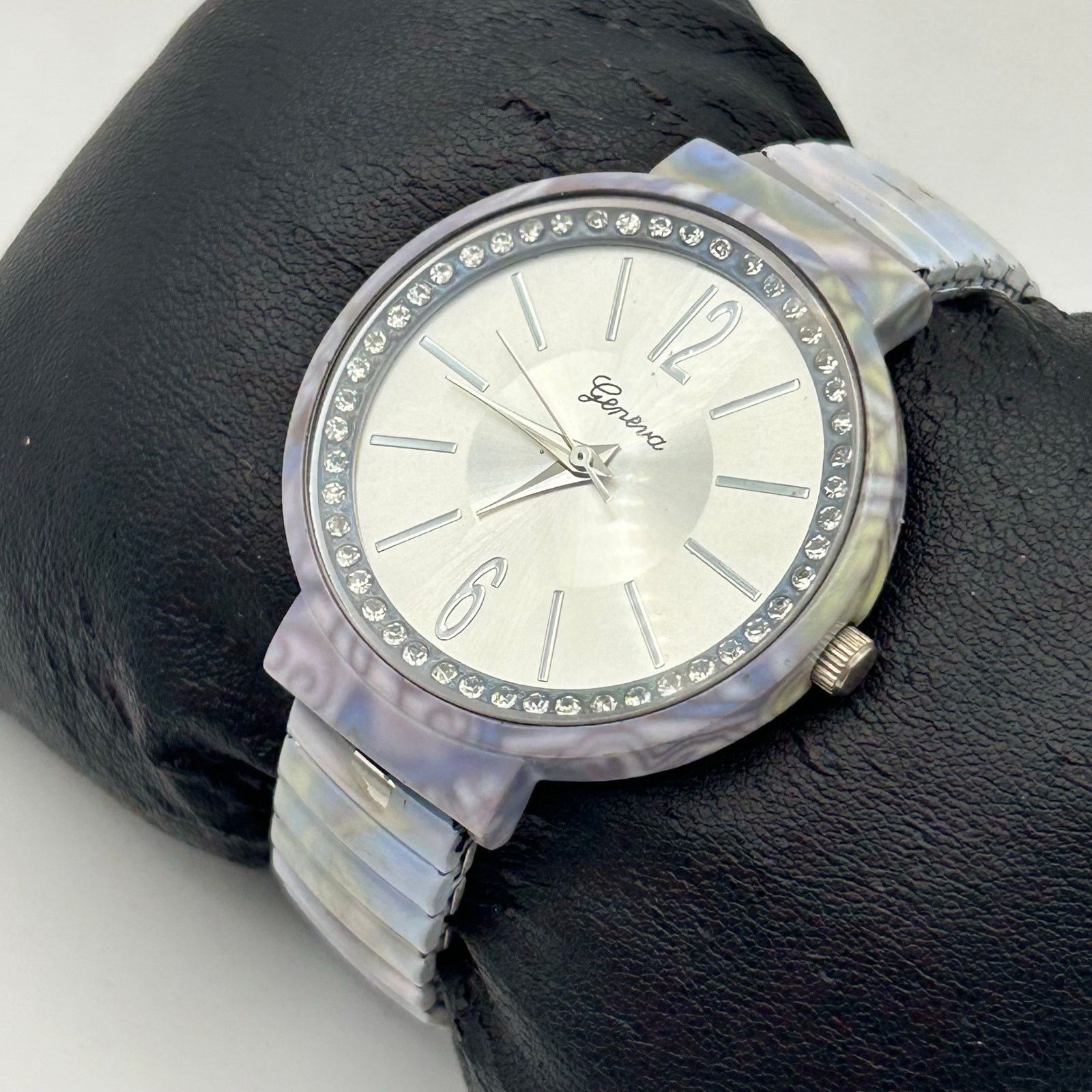 Geneva Geneva Pastel Iridescent Watch with Crystal-accented Bezel Size ONE SIZE - 2 Thumbnail