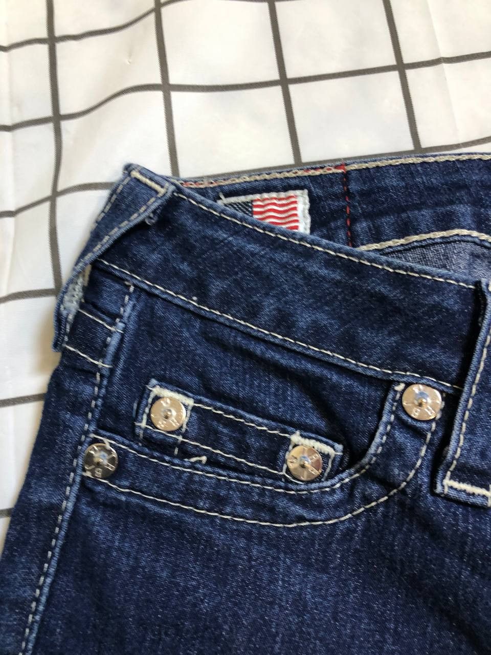 True Religion True Relion Johnny Dark Blue Wash Denim Jeans Women Size 28" / US 6 / IT 42 - 13 Thumbnail