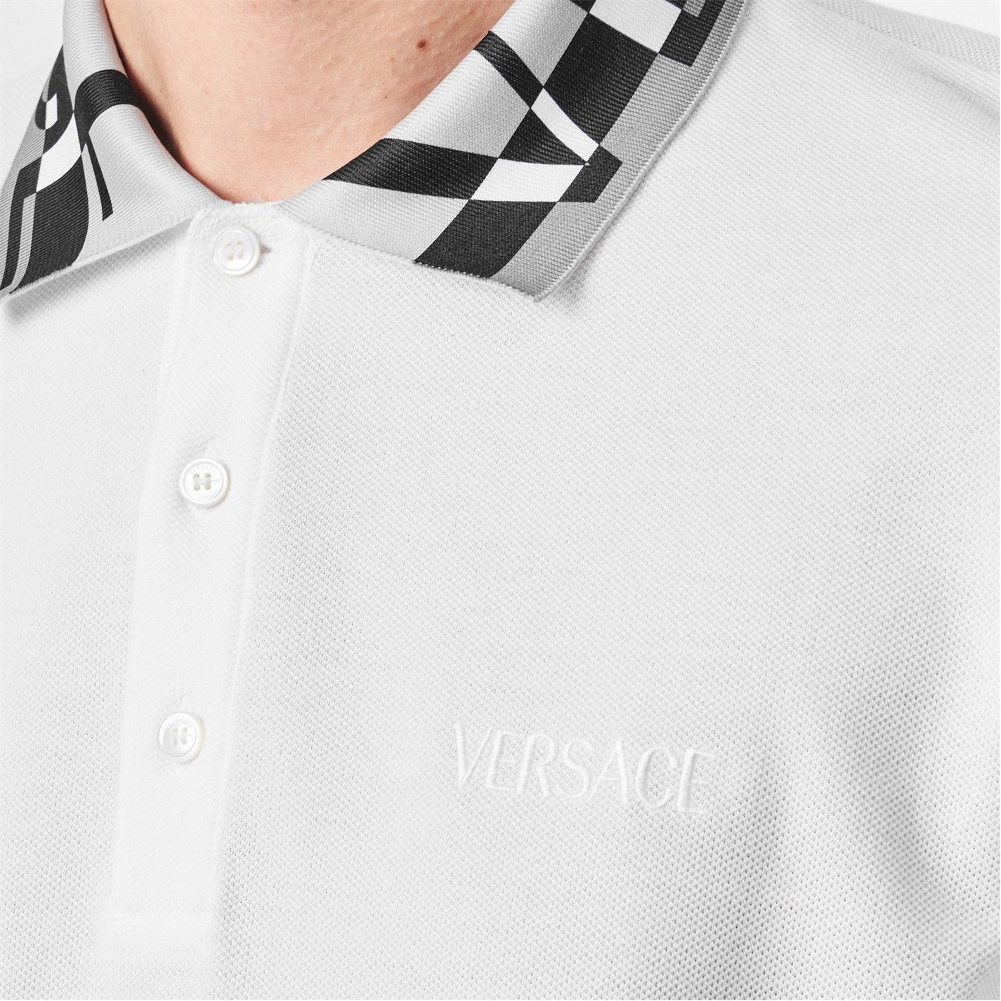 Versace o1g2r1mq0526 Short-Sleeve Polo Shirt in White Size US M / EU 48-50 / 2 - 5 Thumbnail