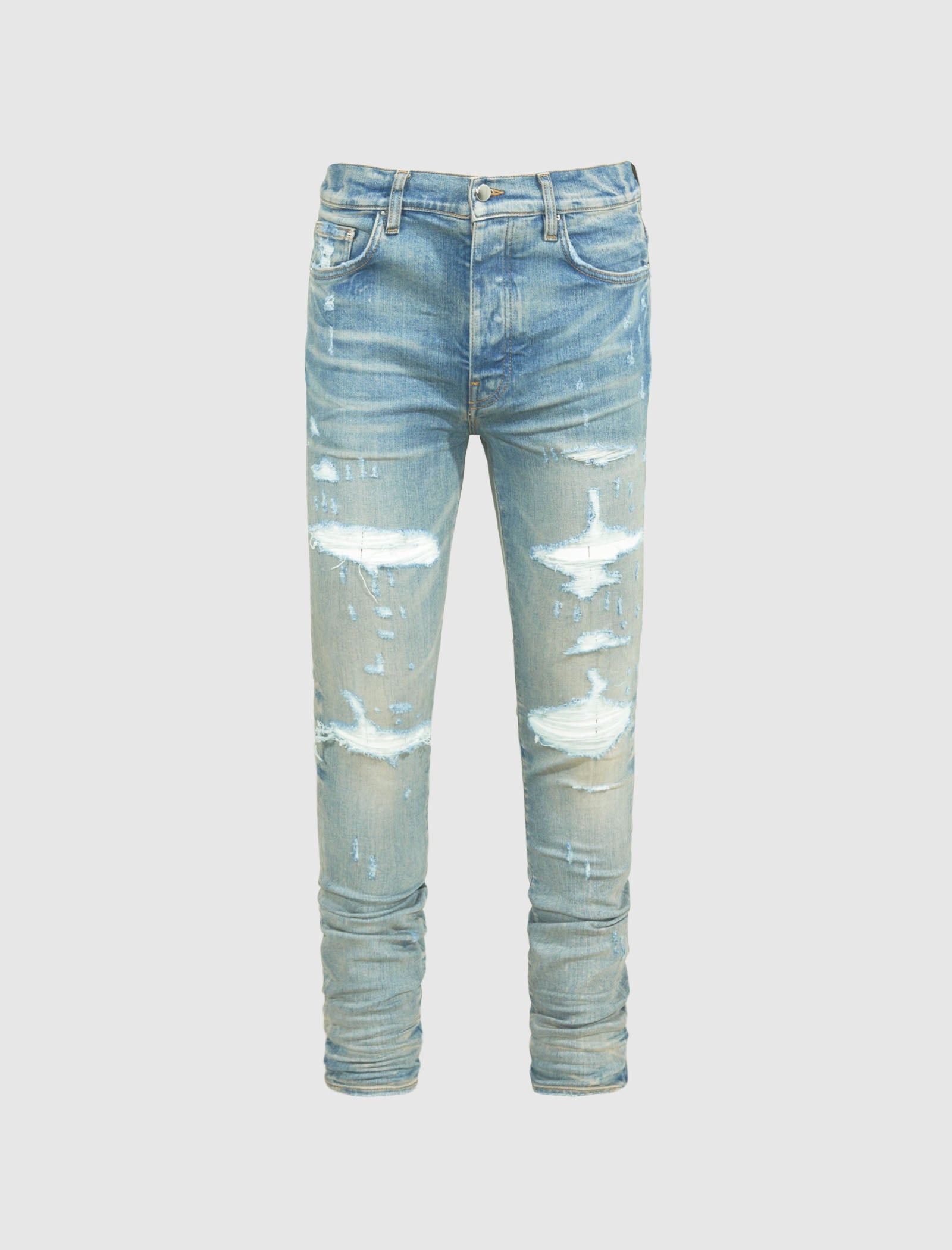 Amiri o1gr1nt0426 Thrasher Plus Jeans in Clay Indigo Size US 31 - 1 Thumbnail