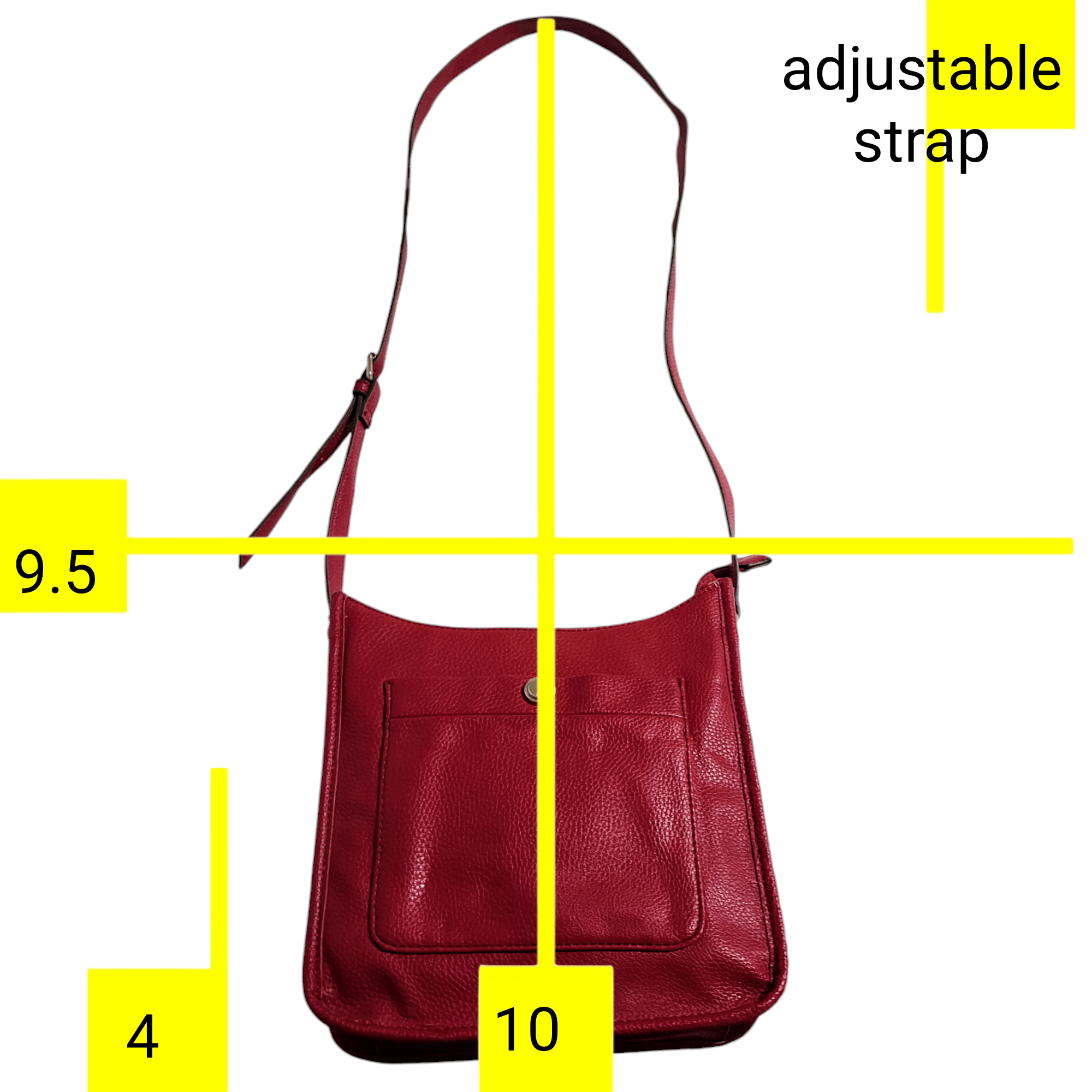 Nine West Nine West Red Faux Leather Shoulder Crossbody Bag Size ONE SIZE - 4 Thumbnail