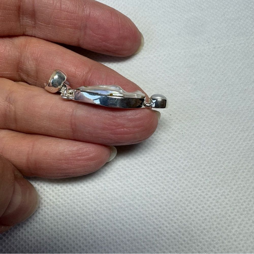 Other Elegant 925 Sterling Silver and Pearl Pendant Size ONE SIZE - 5 Thumbnail