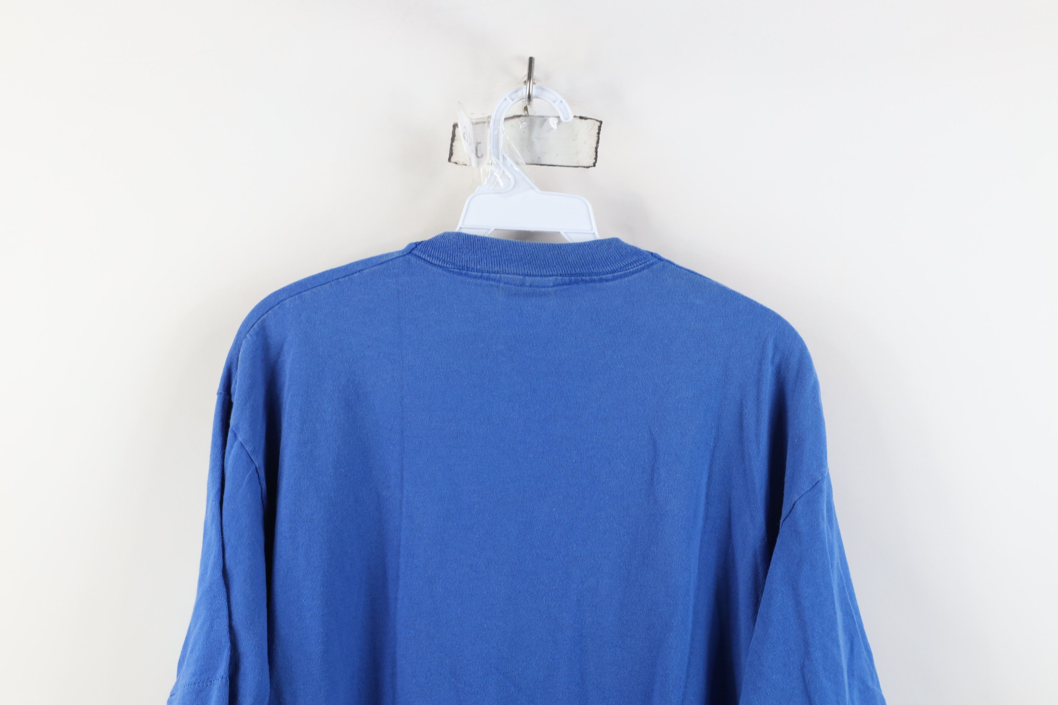 Vintage Vintage 90s Streetwear Heavyweight T-Shirt Royal Blue Size US XL / EU 56 / 4 - 11 Thumbnail