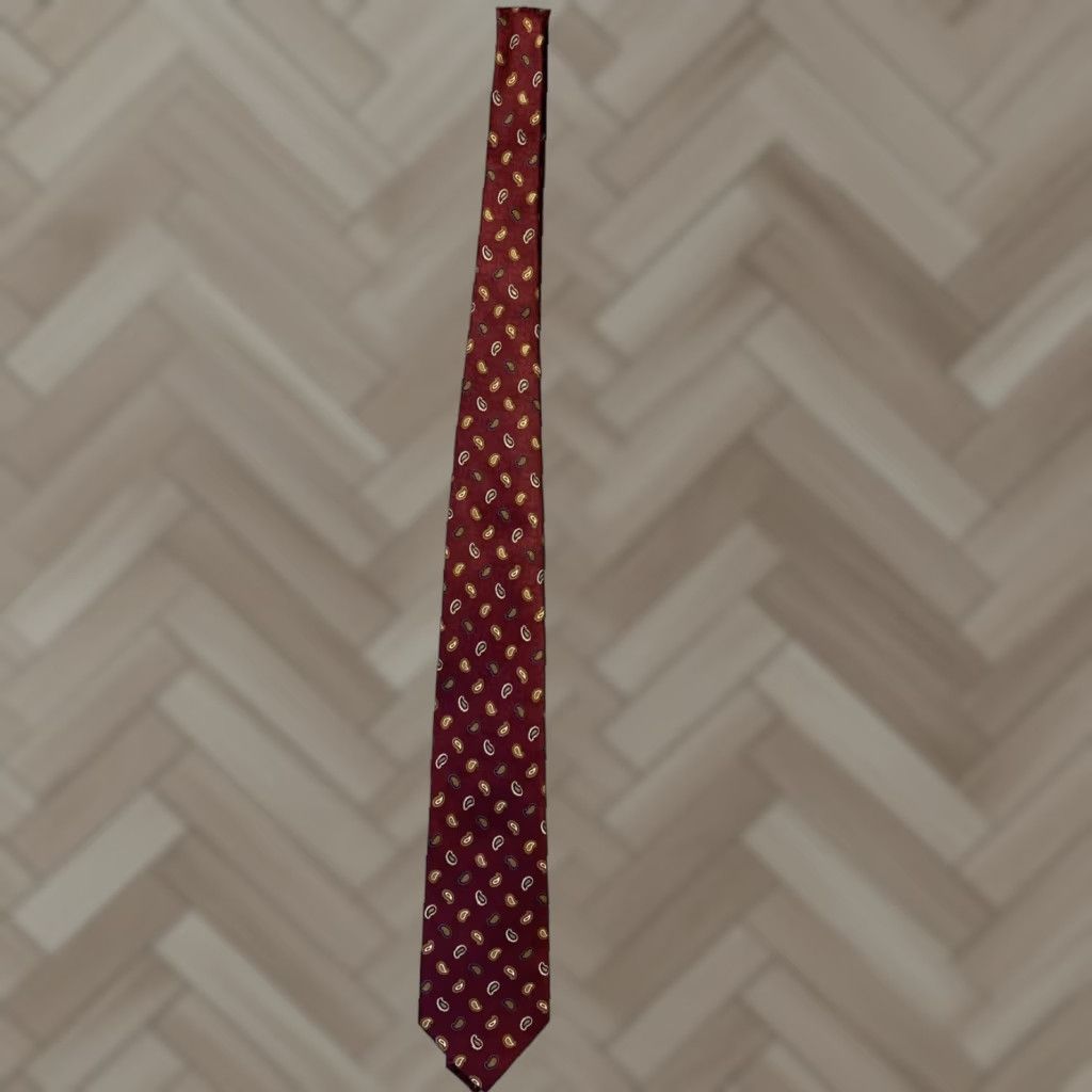 Jos. A. Bank JOS.A.BANK Silk Tie Red Geometric Executive Collection One Size Mens Size ONE SIZE - 1 Thumbnail