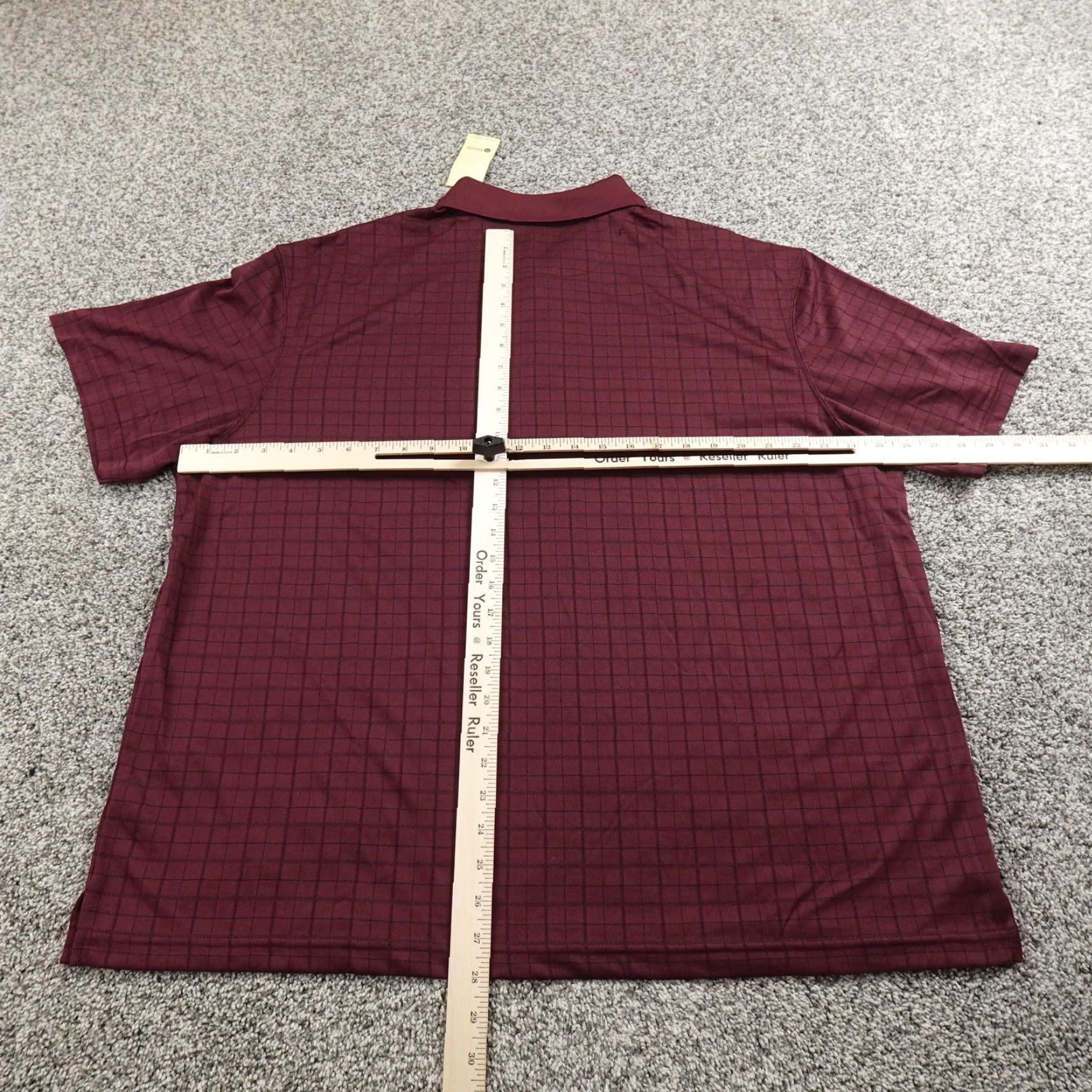 Haggar Haggar Polo Shirt Mens XL Red Purple Performance Golf Short Sleeve UPF UV Quick Dry Easy Care Tagless 100% Polyester Size US XL / EU 56 / 4 - 6 Thumbnail