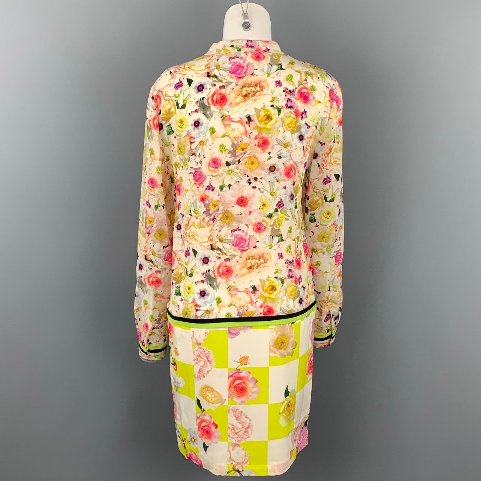 MSGM MSGM Size M Multi-Color Floral Long Sleeve Shift Dress Size M / US 6-8 / IT 42-44 - 3 Thumbnail