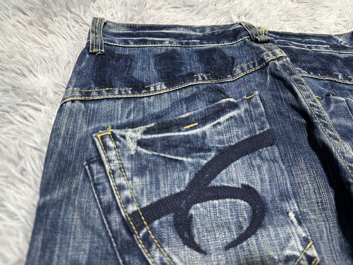 Japanese Brand 🔥Sick Y2K Red Pepper Jeans Flared Denim Distressed Size US 34 / EU 50 - 10 Thumbnail
