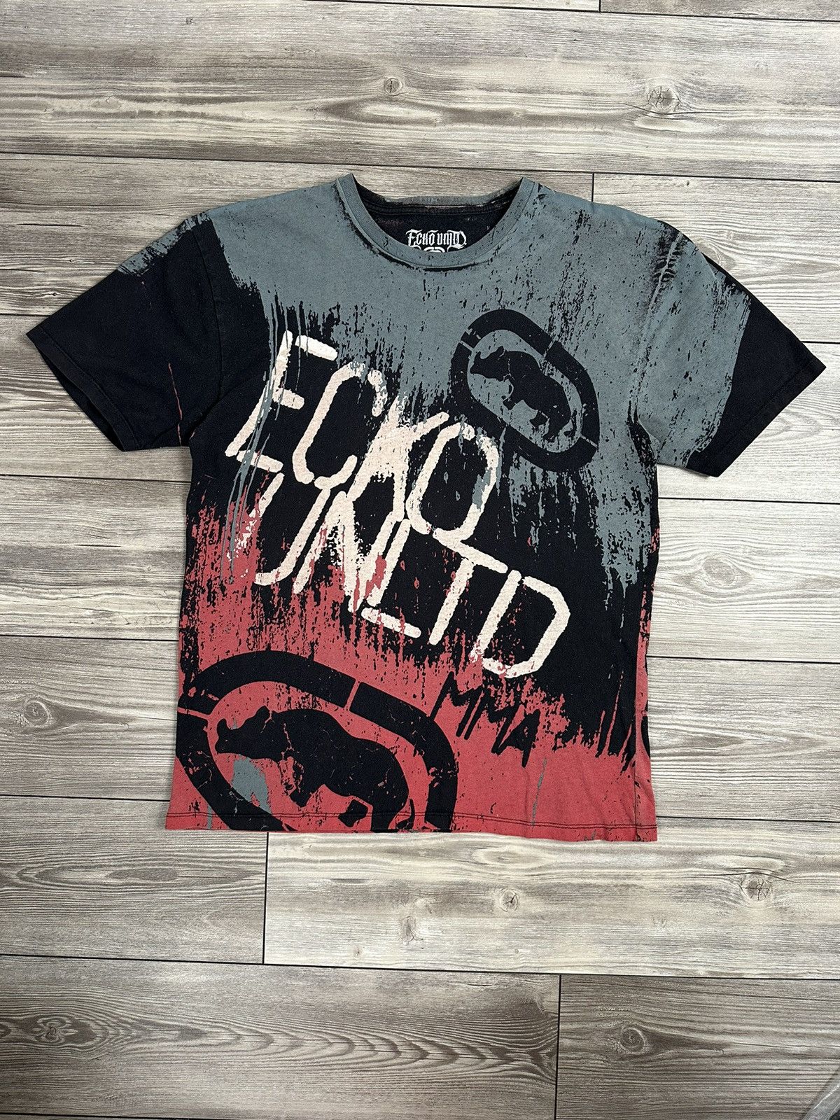 Affliction Crazy Y2K Ecko Unltd. MMA Cyber Grunge T Shirt Size US XL / EU 56 / 4 - 1 Thumbnail