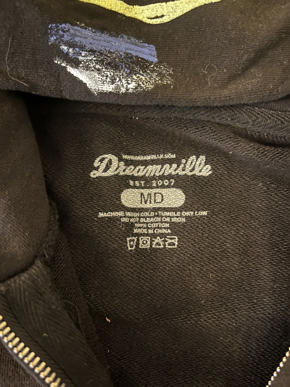 Other Dreamville (J. Cole) Paint Splatter Zip Hoodie –Black Size M Size US M / EU 48-50 / 2 - 3 Thumbnail