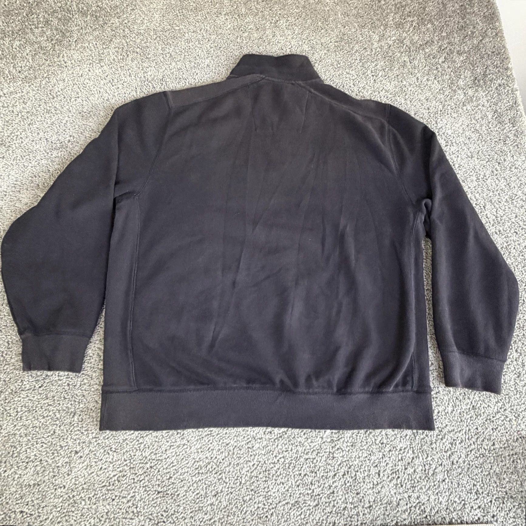 Izod IZOD Sweatshirt Mens 2XLT Black 1/4 Zip Heavyweight Fleece Cotton Pullover Size US XXL / EU 58 / 5 - 4 Thumbnail