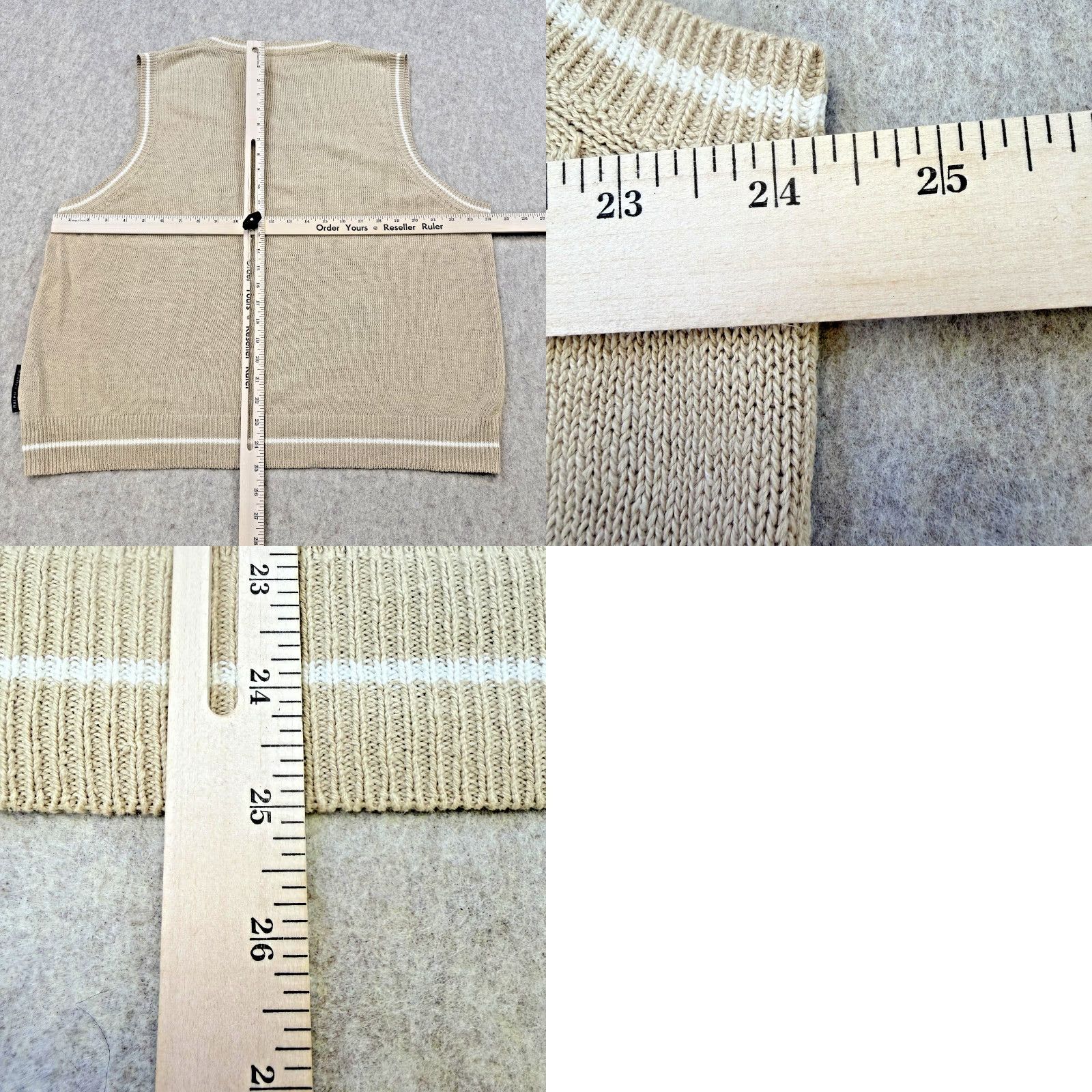 Chaps Chaps Ralph Lauren Sweater Vest Mens Large Beige Linen Cotton Golf Argyle Shirt/Vest Size US L / EU 52-54 / 3 - 8 Thumbnail