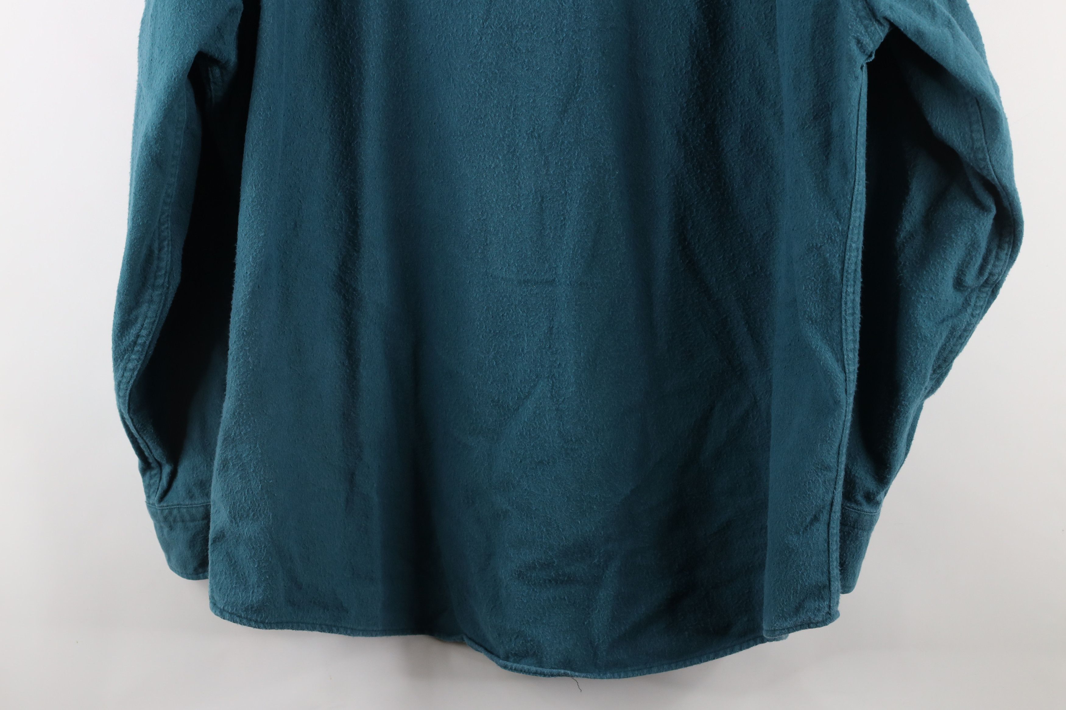 Vintage Vintage 90s Streetwear Heavyweight Cloth Button Shirt Teal Size US XL / EU 56 / 4 - 8 Thumbnail