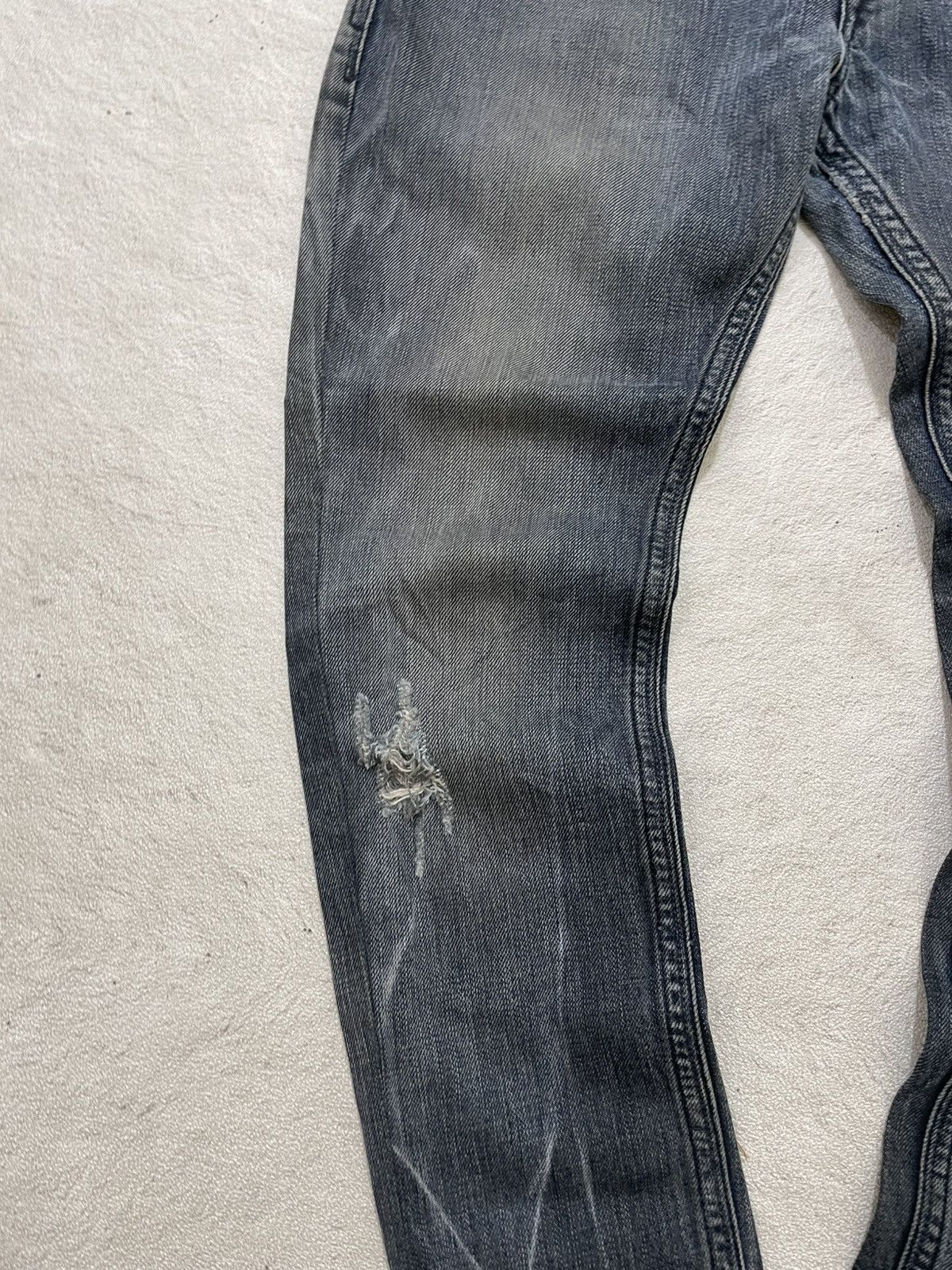 Kapital 2000s Diesel Thanaz Denim Ripped Jeans wash Ifsix LGB Number Size US 30 / EU 46 - 4 Thumbnail