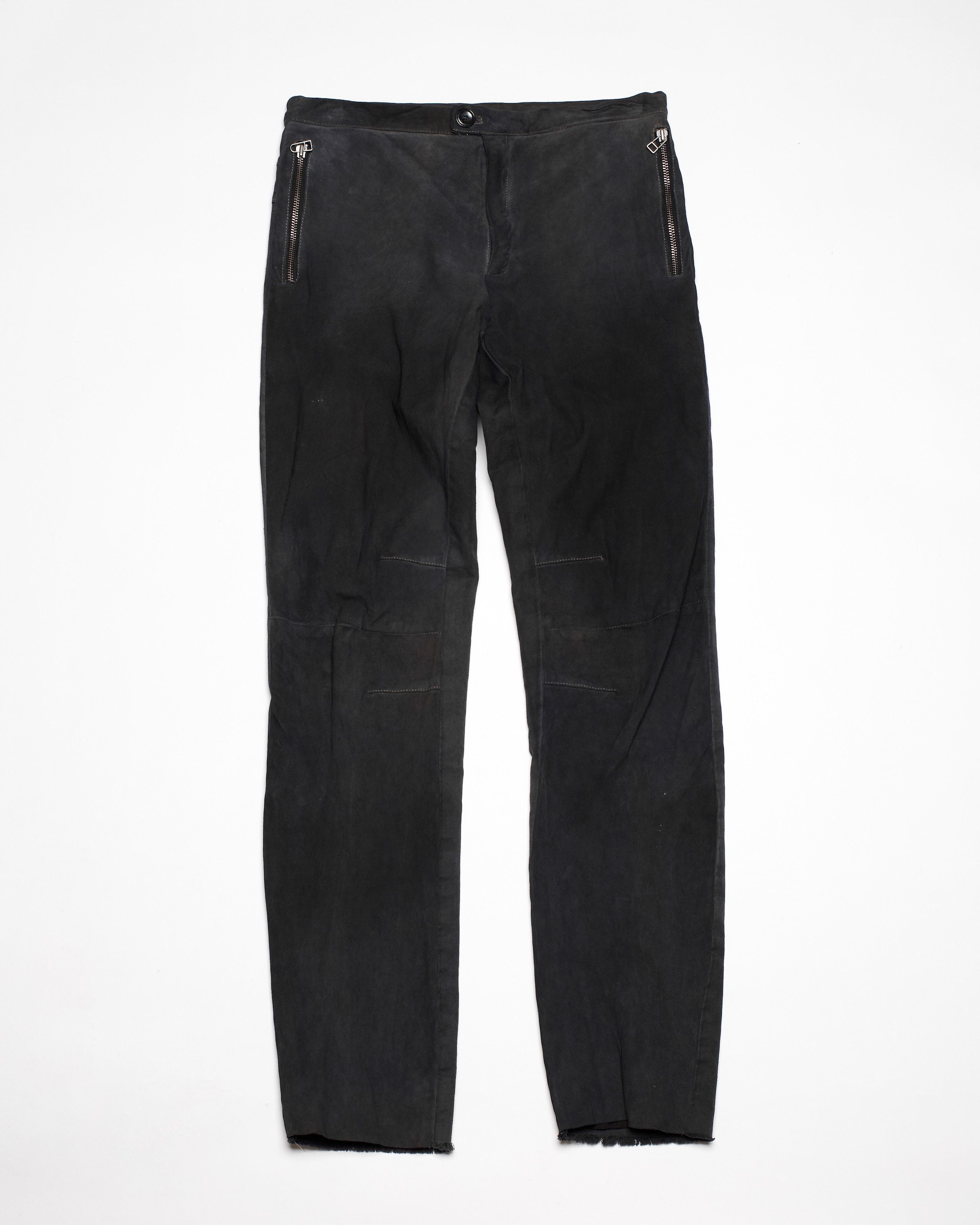 Dirk Schonberger Dirk Schönberger Suede Leather Panel Pants Size US 30 / EU 46 - 1 Thumbnail