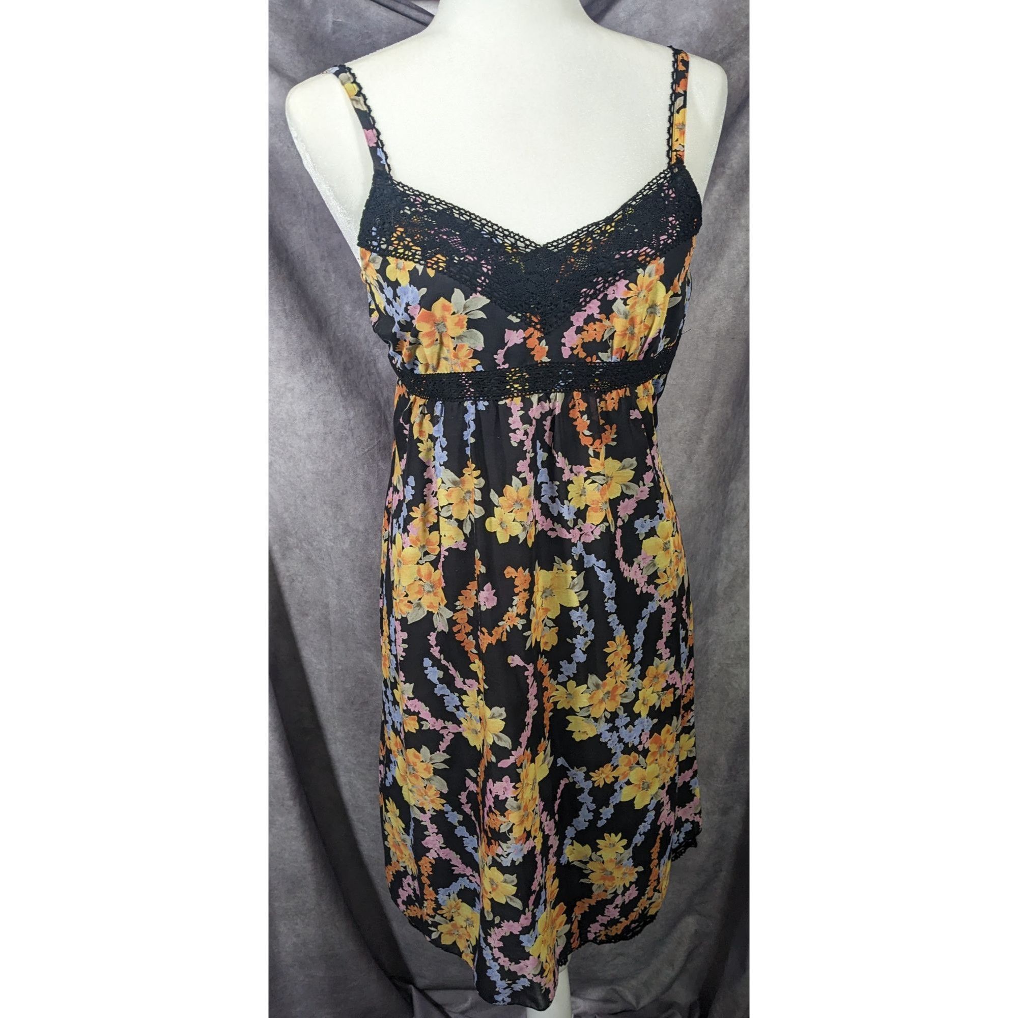 Other VIGNY Japanese Floral Summer Dress With Lace Accents Size 36 Size M / US 6-8 / IT 42-44 - 6 Thumbnail