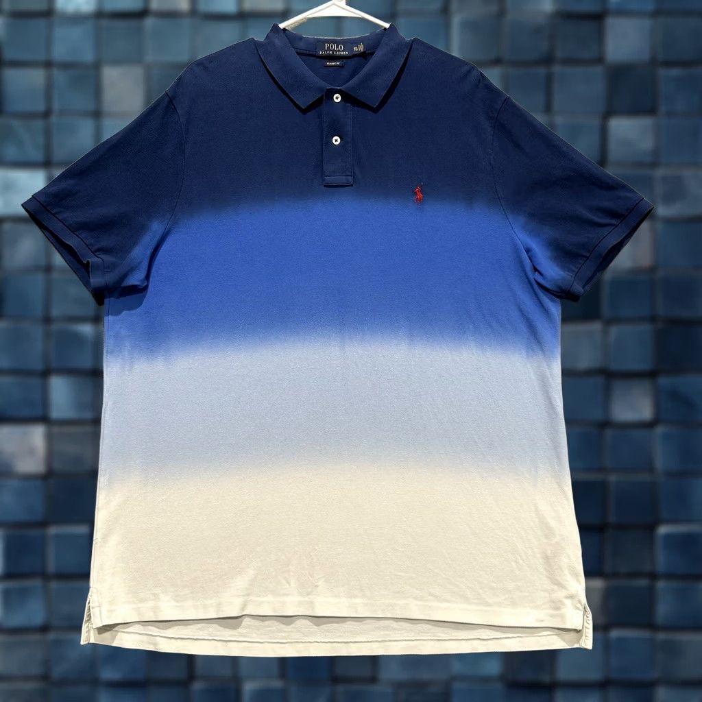 Polo Ralph Lauren Polo Ralph Lauren Shirt Mens 2XL Blue Colorblock Cotton Classic Fit Polo GUC Size US XXL / EU 58 / 5 - 1 Thumbnail