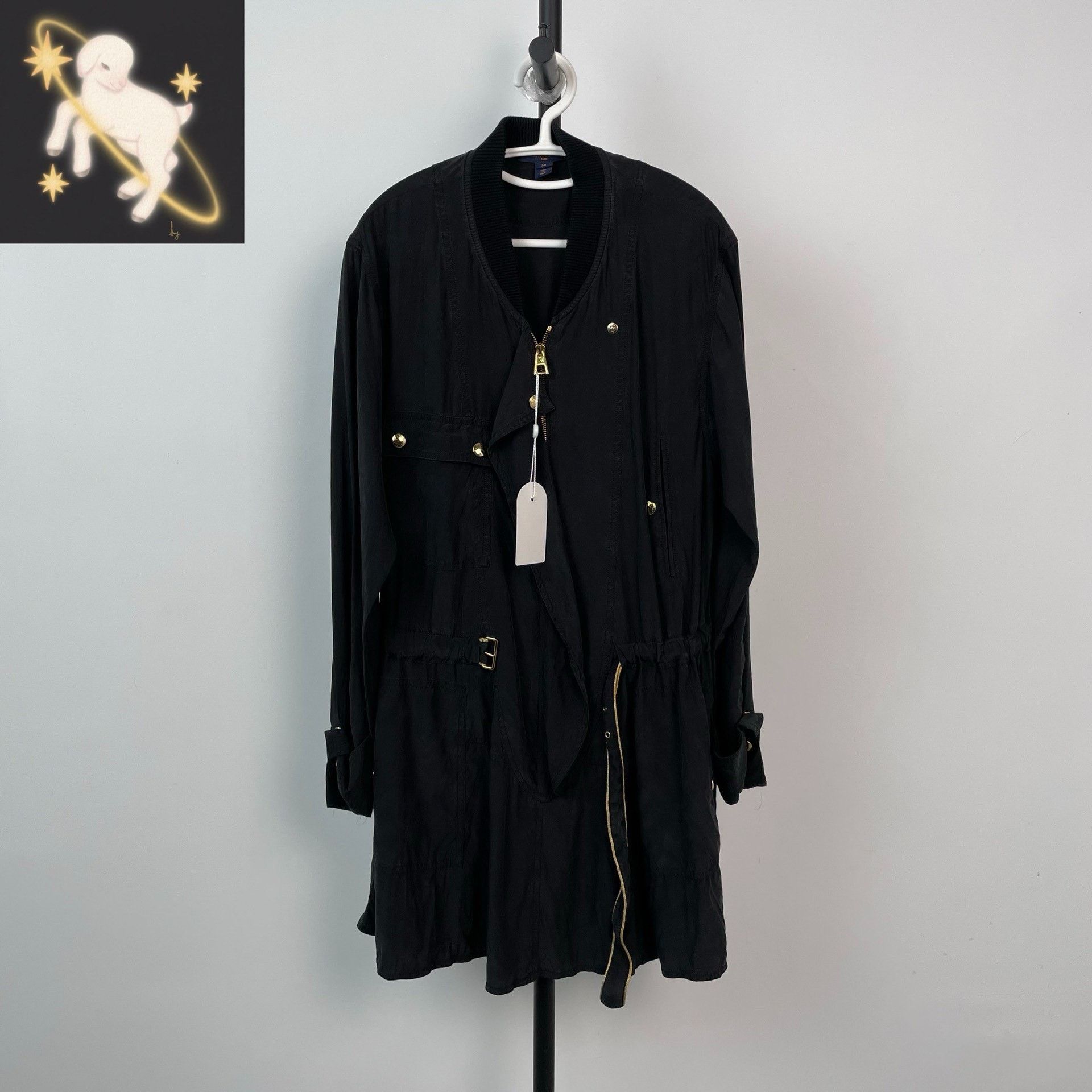 Louis Vuitton Louis Vuitton Black Coat 38 Women Size S / US 4 / IT 40 - 1 Thumbnail