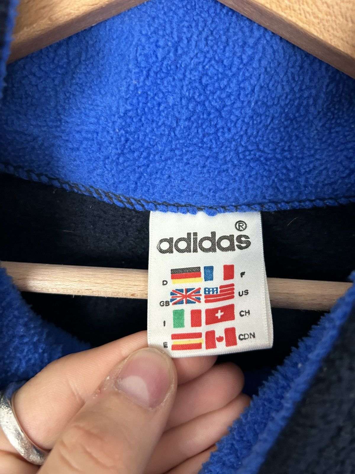 Adidas Vintage 90s Adidas Zip Fleece Sweatshirt Streetwear Gorpcore Size US L / EU 52-54 / 3 - 6 Thumbnail