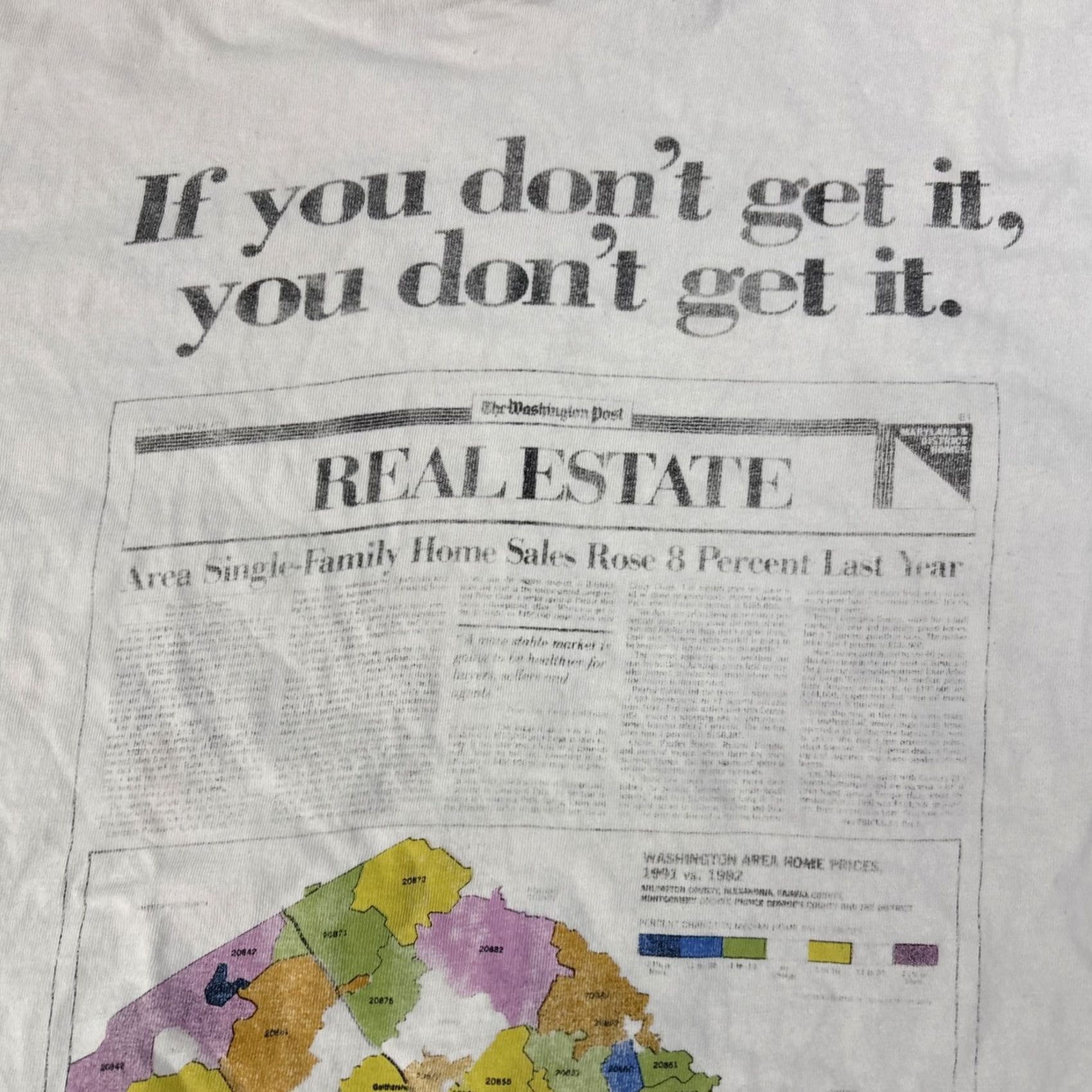 Hanes VINTAGE Hanes Beefy-T Shirt Men XL White Washington Post If You Don’t Get It Mens Shirt White XL Vintage Size US XL / EU 56 / 4 - 5 Thumbnail