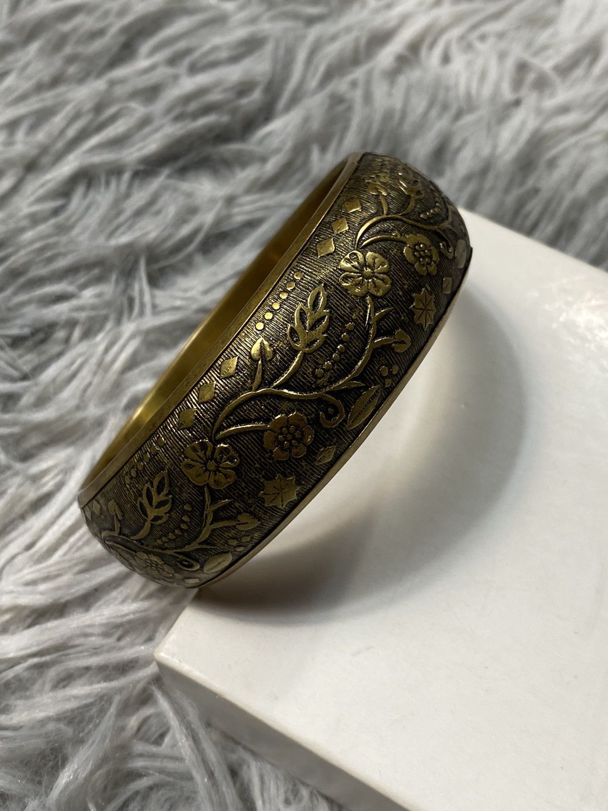 Jewelry Ornate Vintage Brass Cuff Bracelet | Japanese Brand Size ONE SIZE - 10 Thumbnail