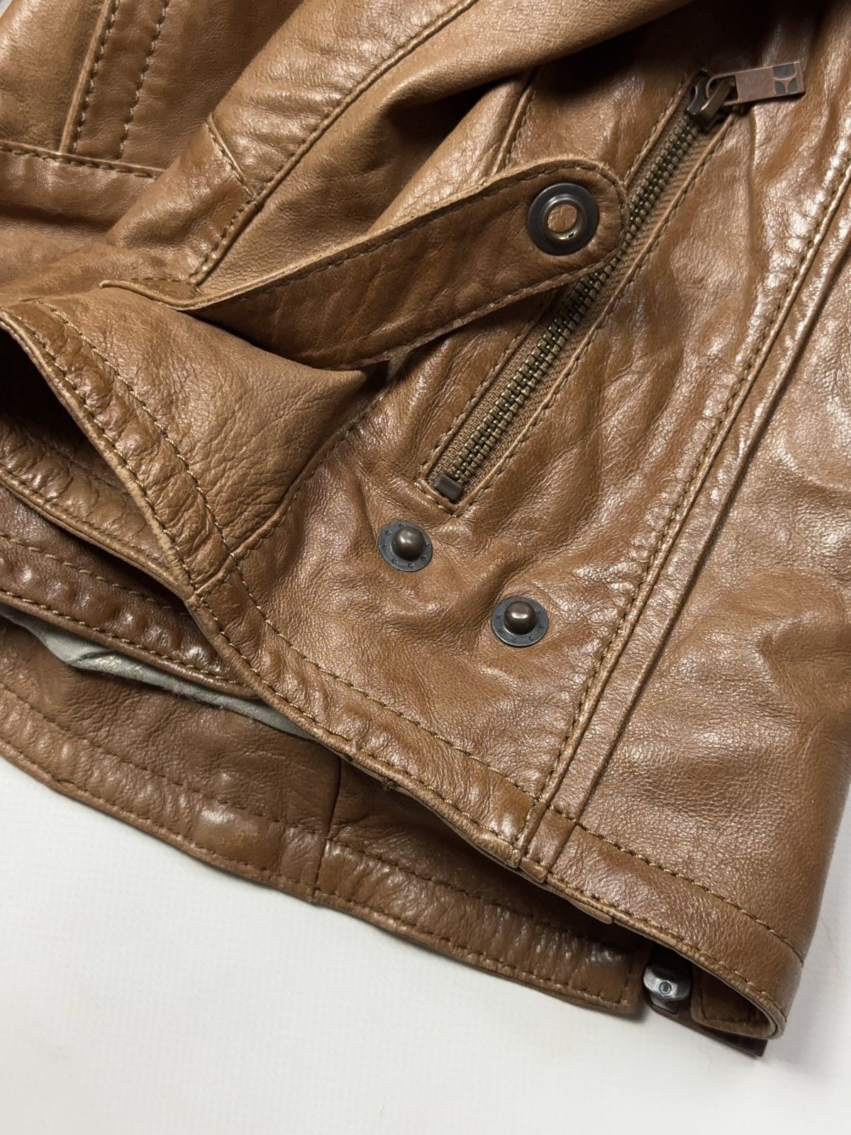 Hugo Boss Hugo Boss Orange Leather Jacket Size S / US 4 / IT 40 - 5 Thumbnail