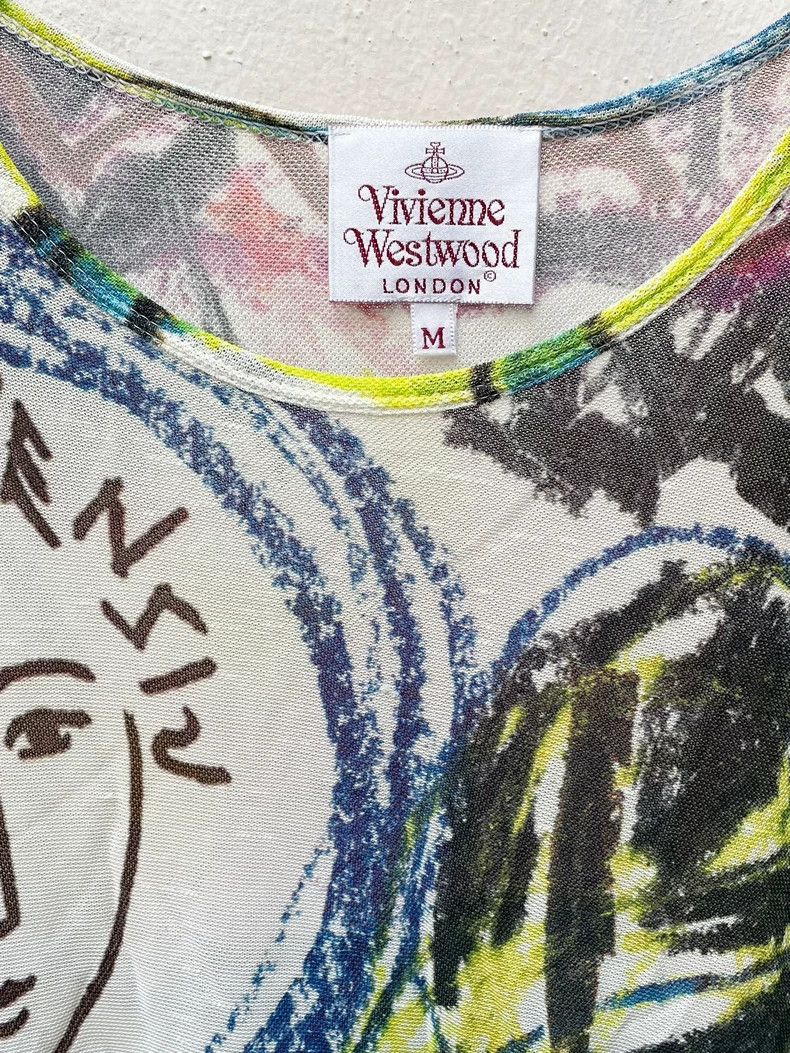 Vivienne Westwood Vivienne Westwood 07 SS Crayon Graffiti Mesh T-Shirt 2504-N Size US M / EU 48-50 / 2 - 2 Thumbnail
