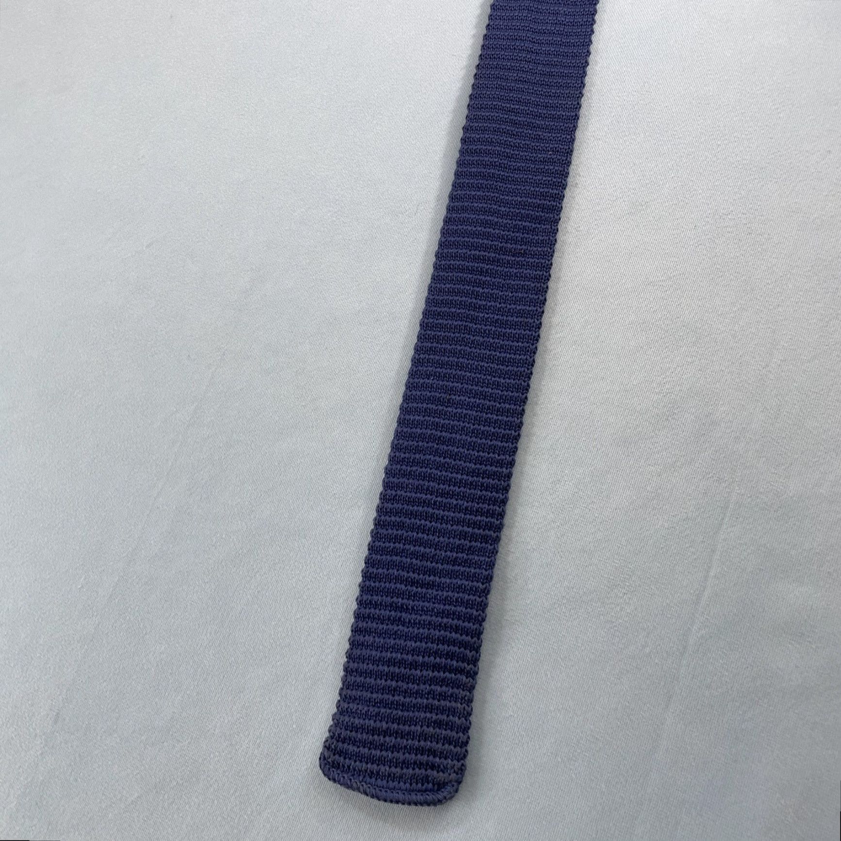 Vintage VINTAGE Cottonit Rooster Macy's Mens Store Knit Tie Blue 2x48 Square End Necktie Skinny Tie, 1960s, Vintage, Classic, Men's Tie Size ONE SIZE - 6 Thumbnail